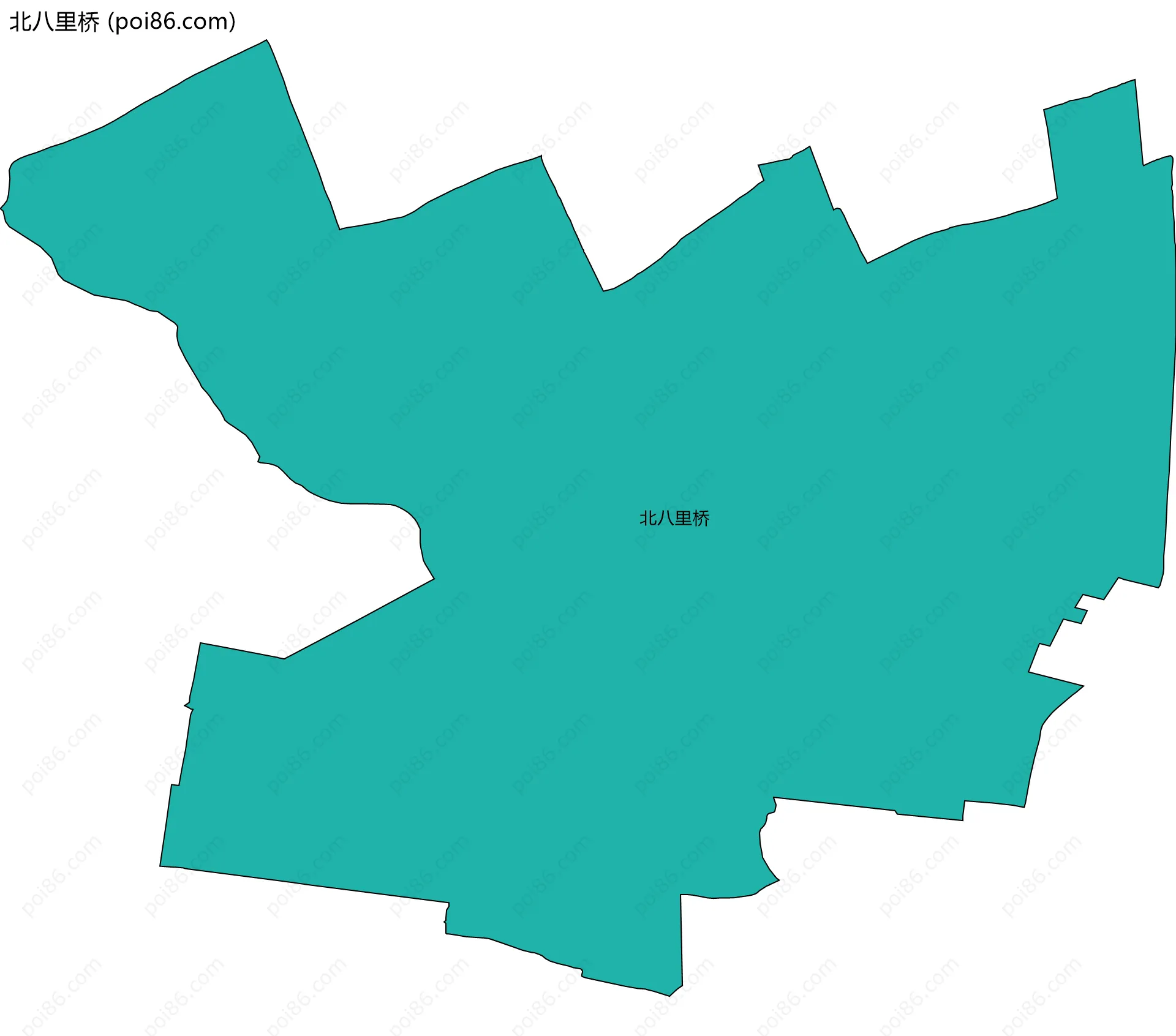 北八里桥边界地图