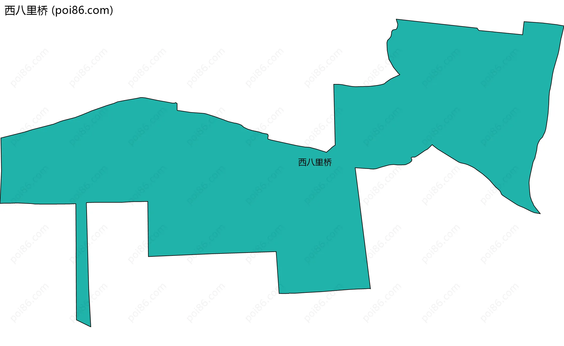 西八里桥边界地图
