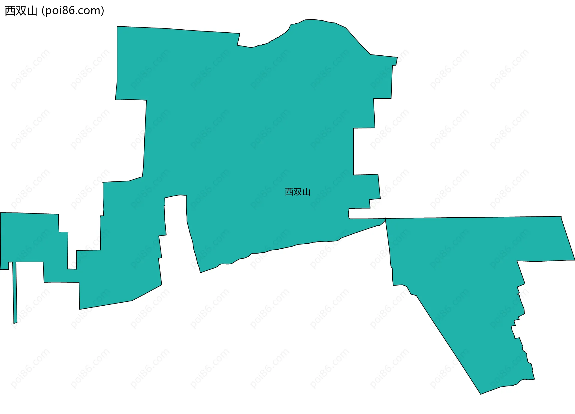 西双山边界地图