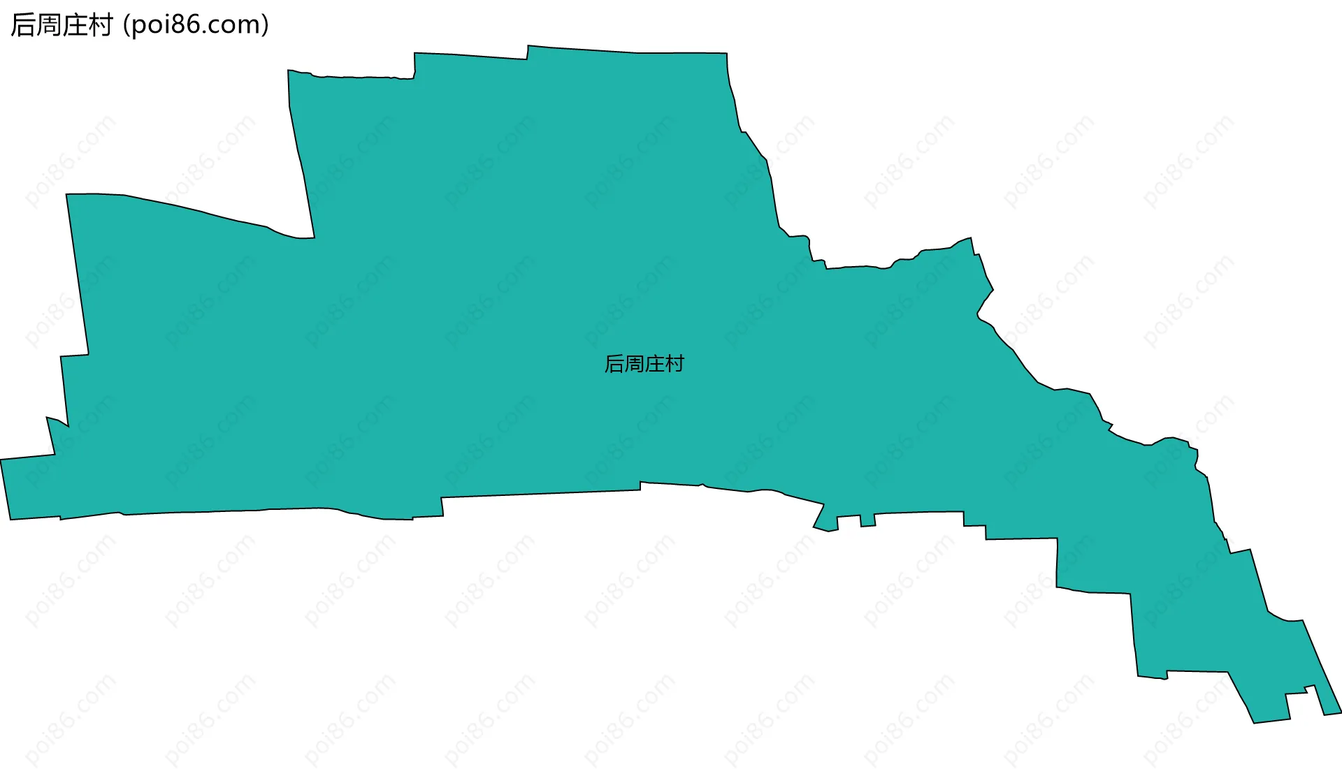 后周庄村边界地图