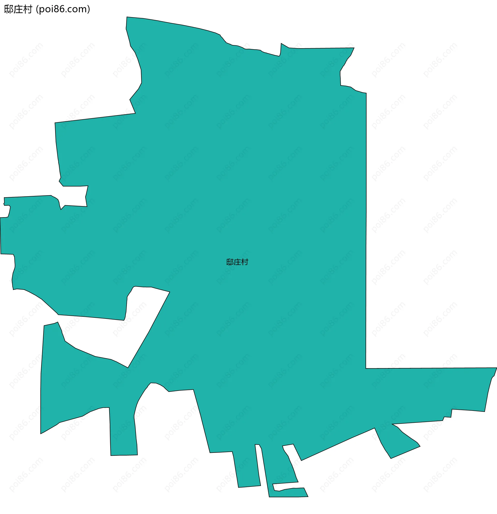 邸庄村边界地图