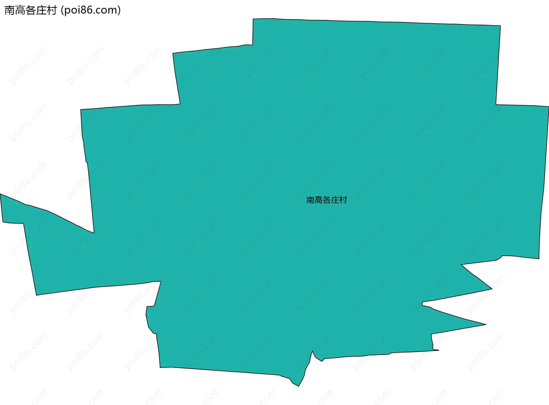 南高各庄村边界地图