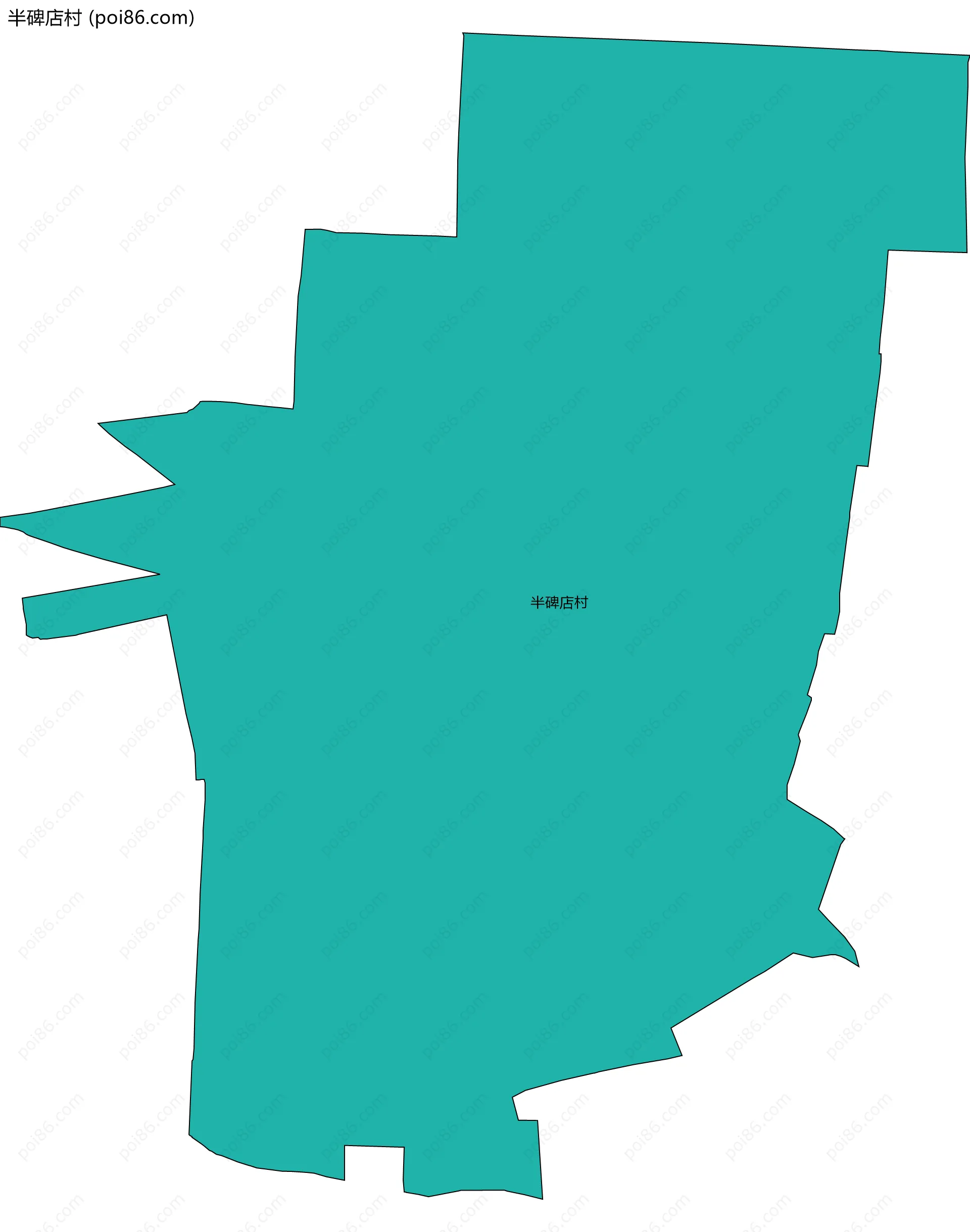 半碑店村边界地图