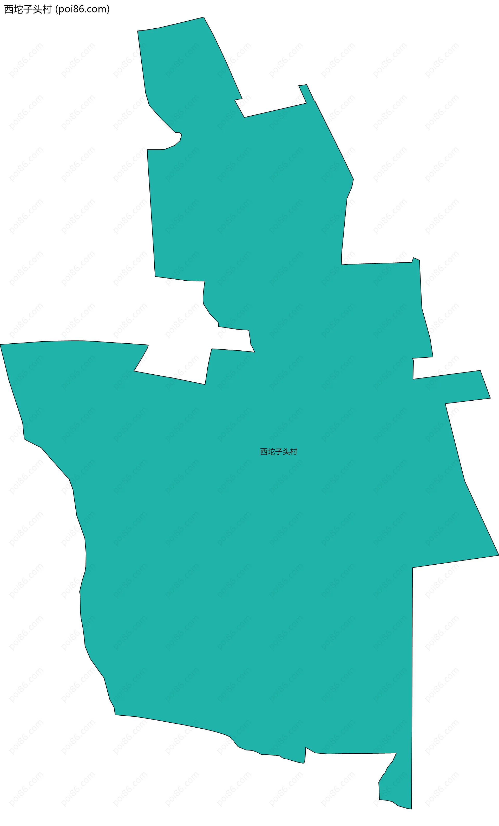 西坨子头村边界地图