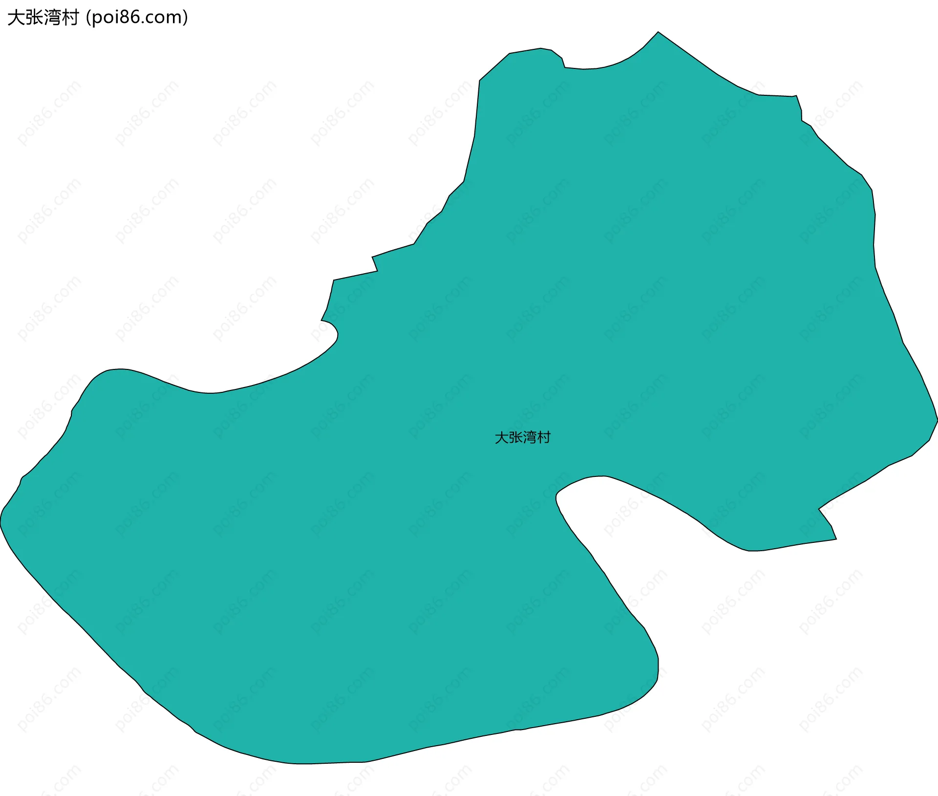 大张湾村边界地图