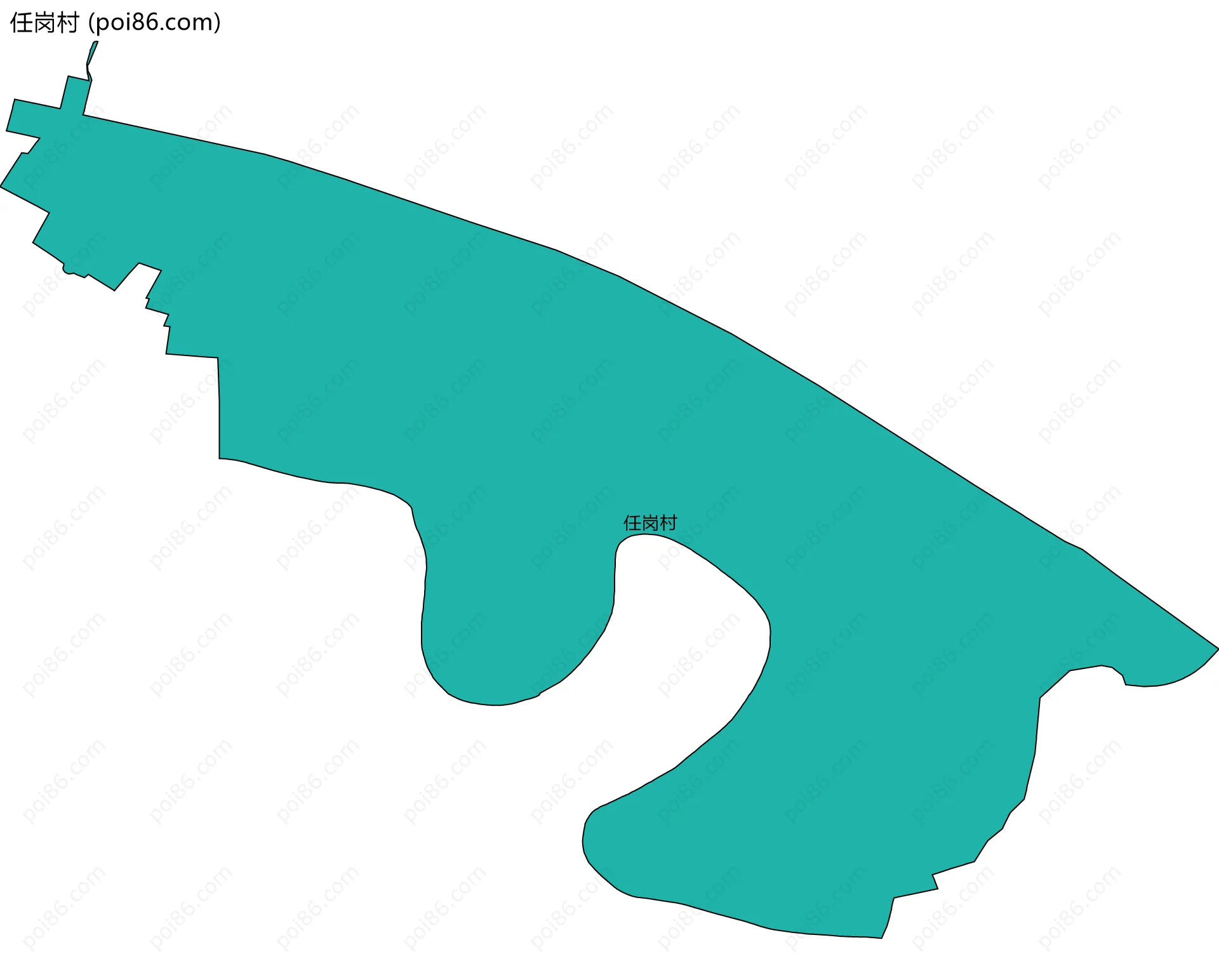 任岗村边界地图