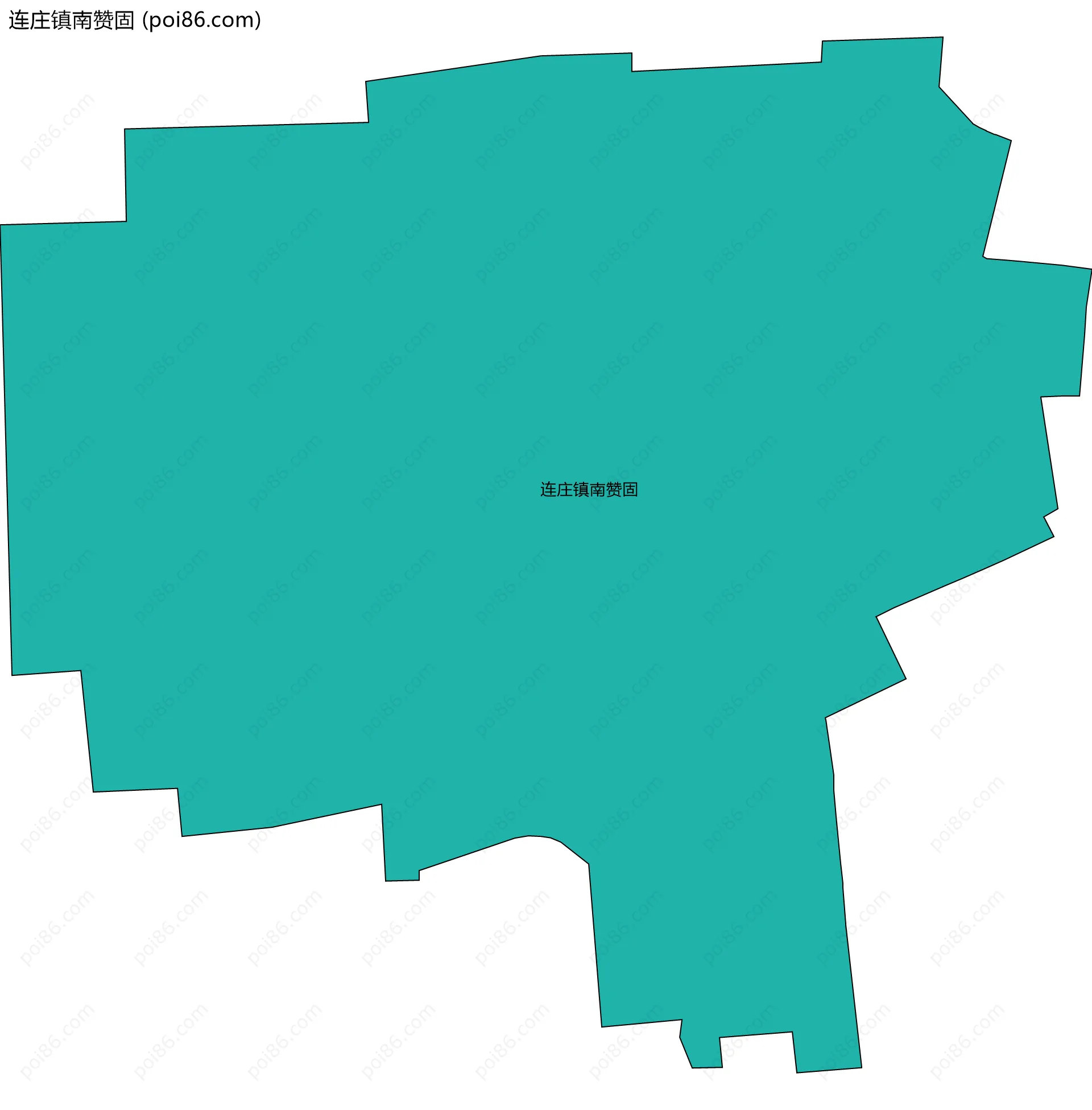 连庄镇南赞固边界地图