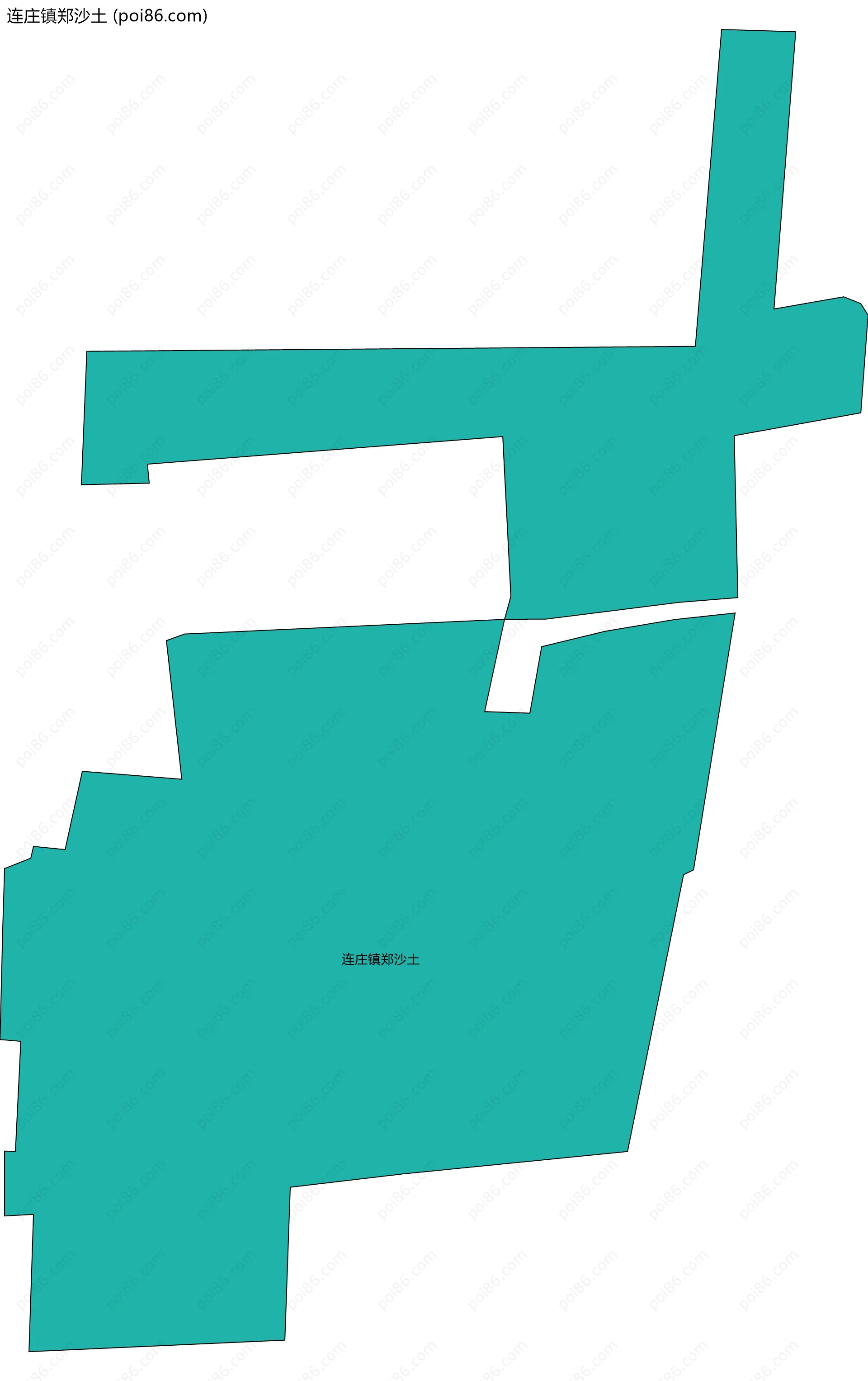 连庄镇郑沙土边界地图