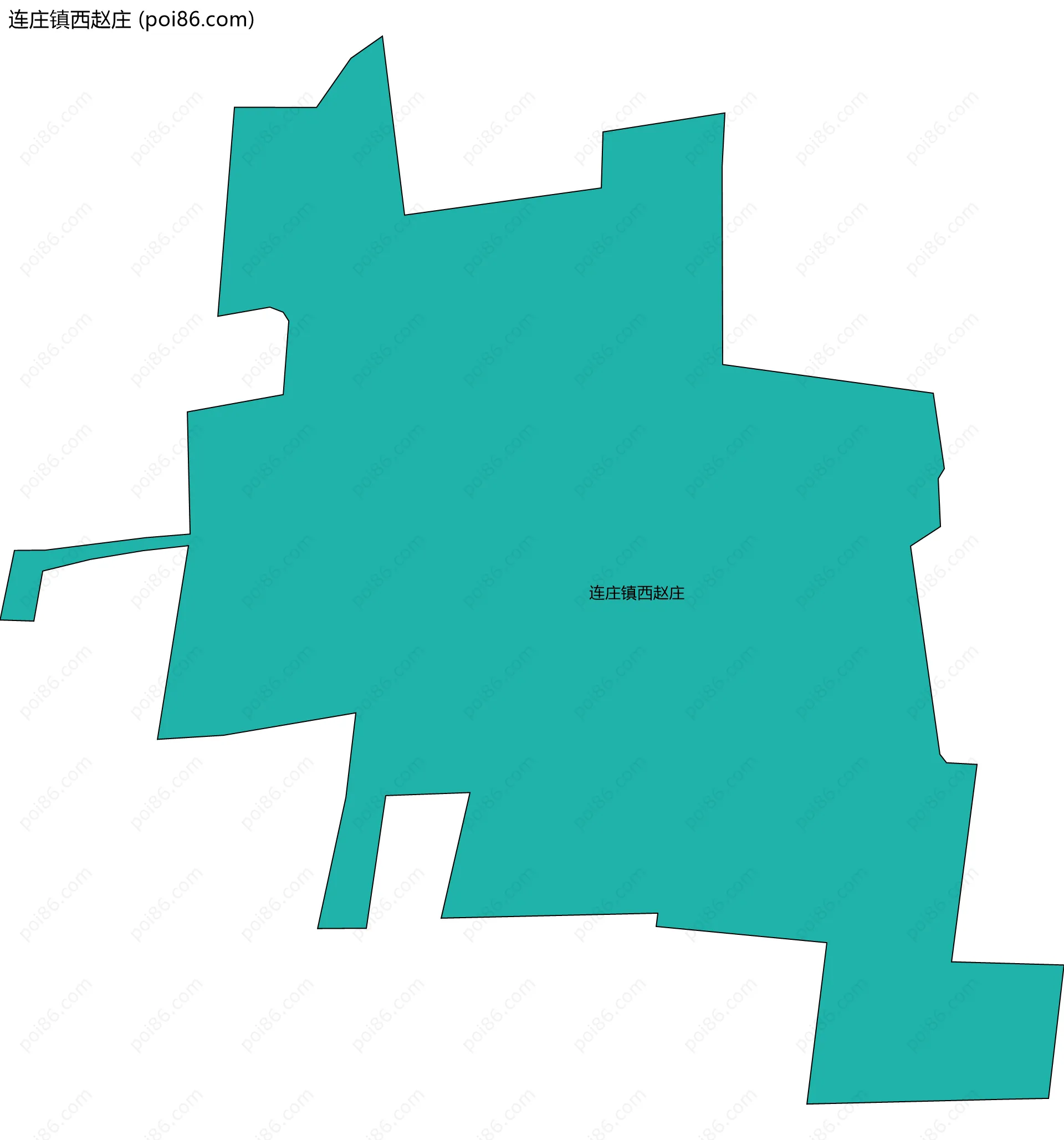 连庄镇西赵庄边界地图