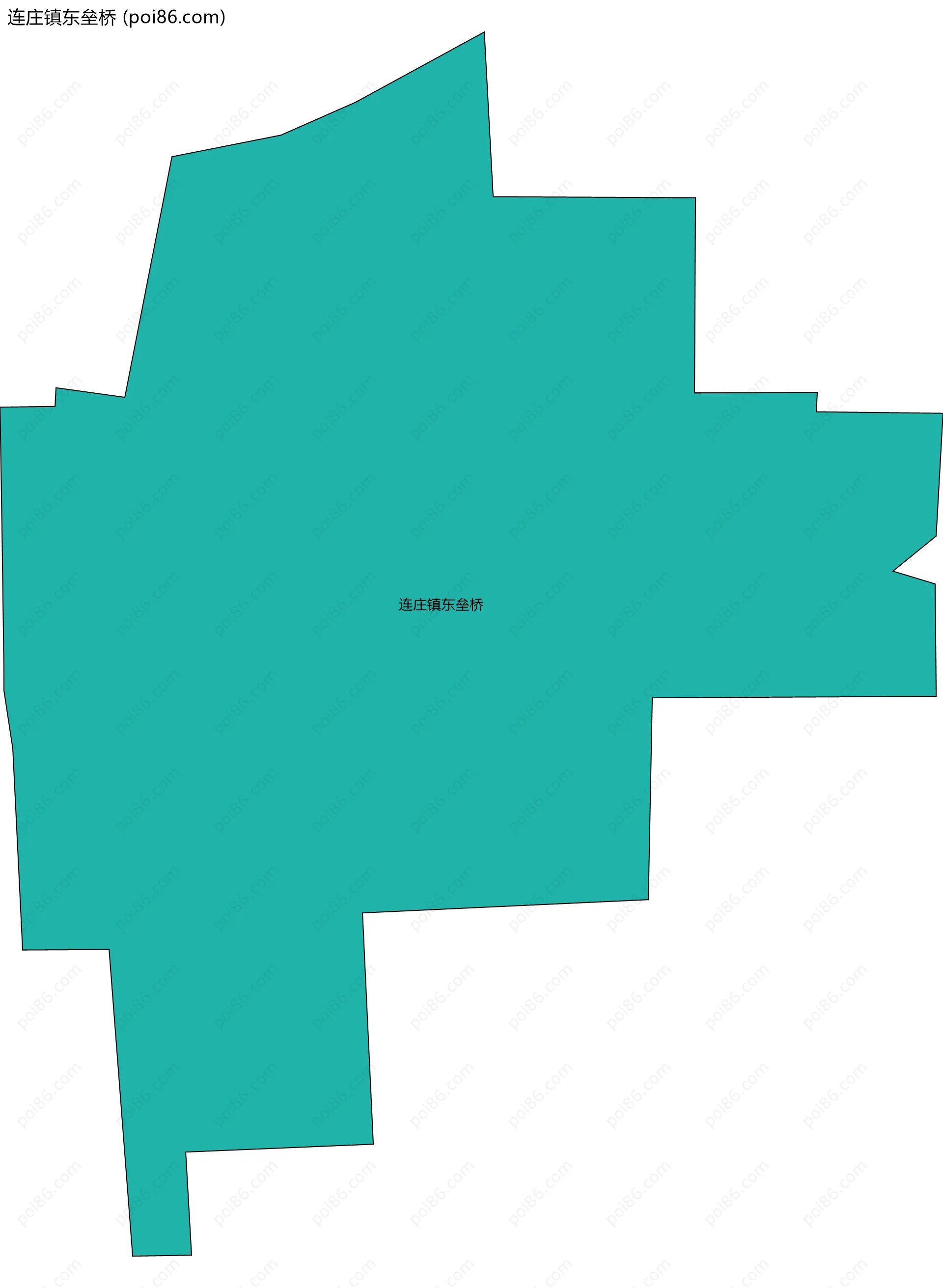 连庄镇东垒桥边界地图