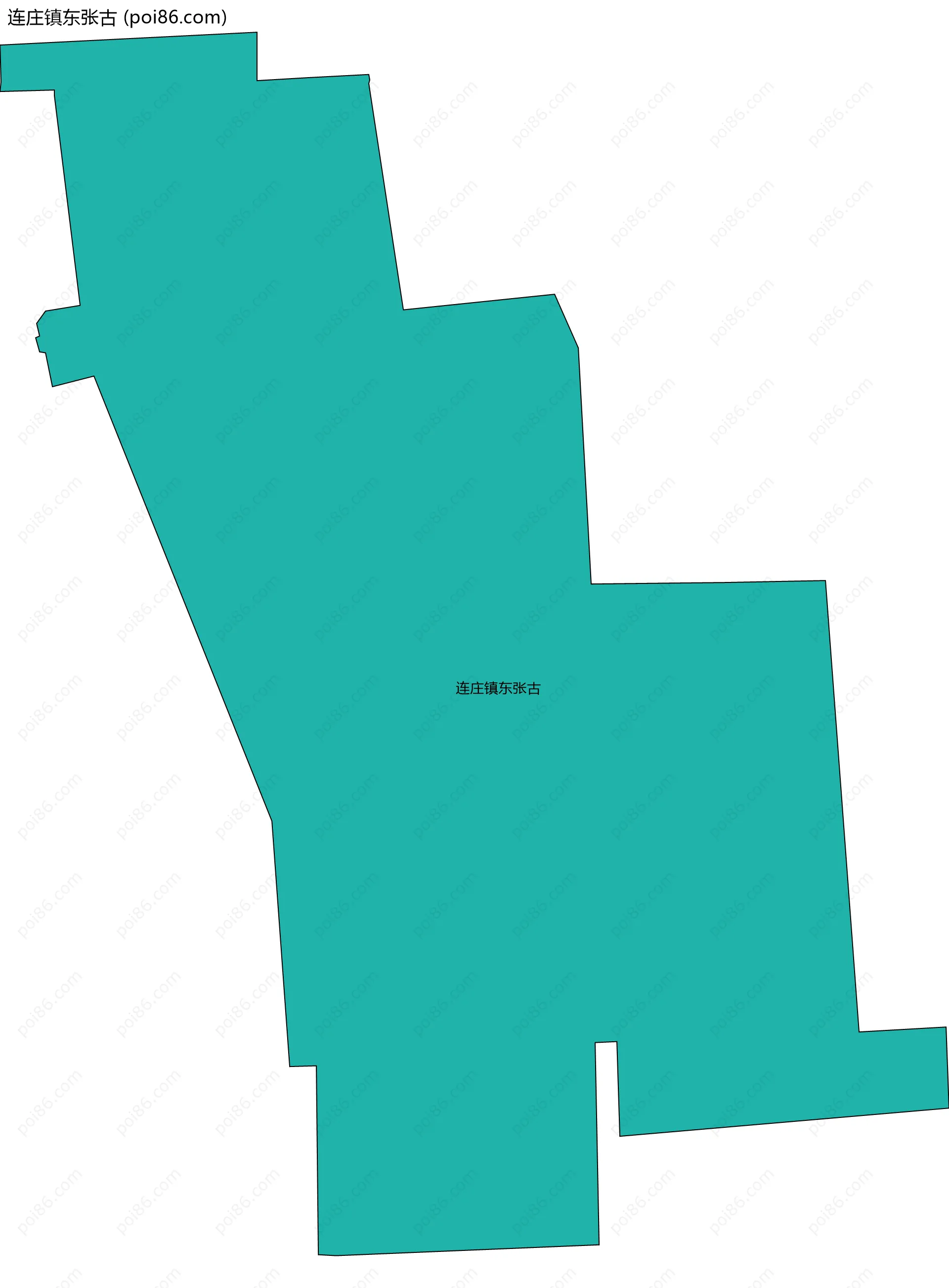 连庄镇东张古边界地图