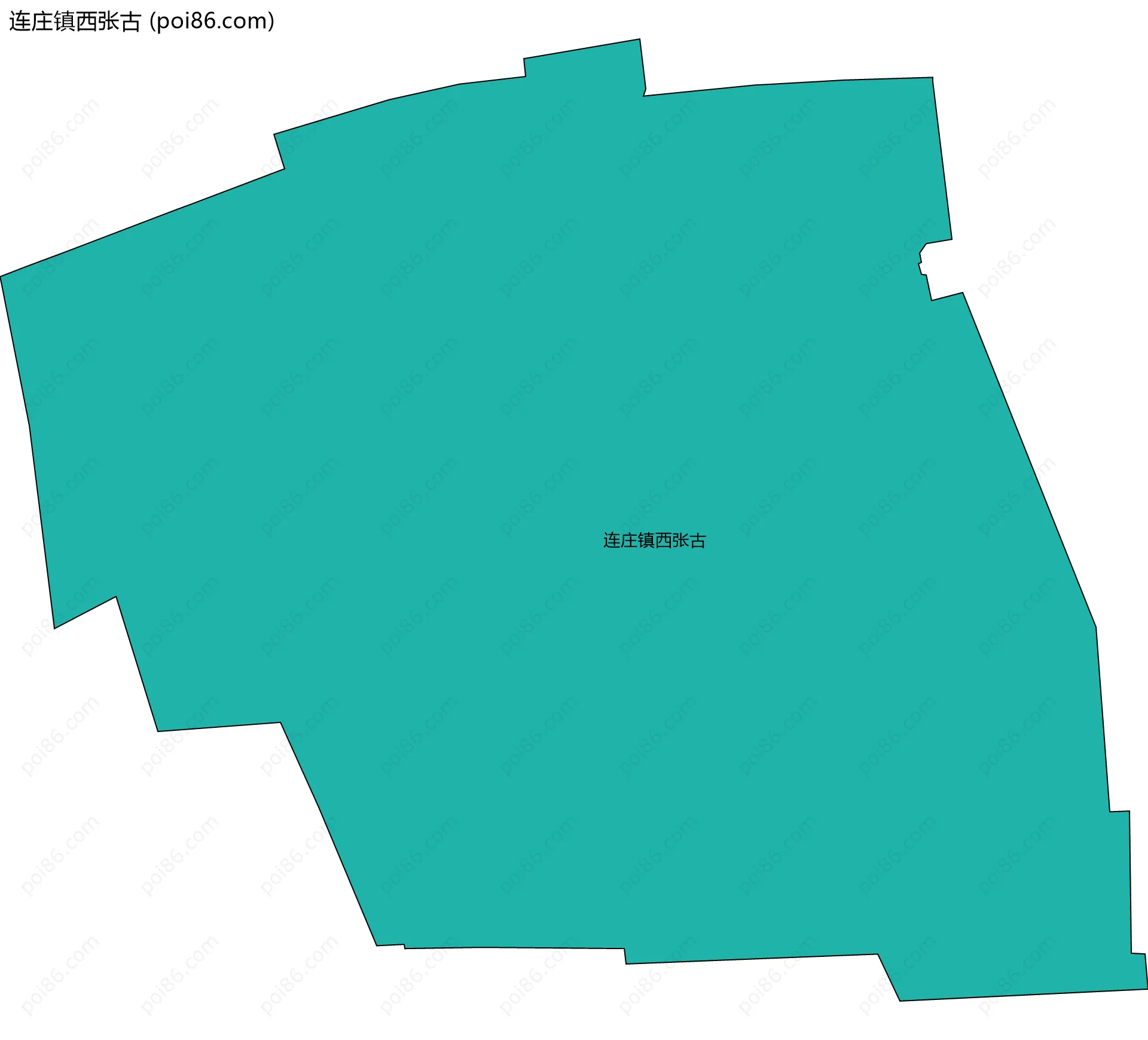 连庄镇西张古边界地图