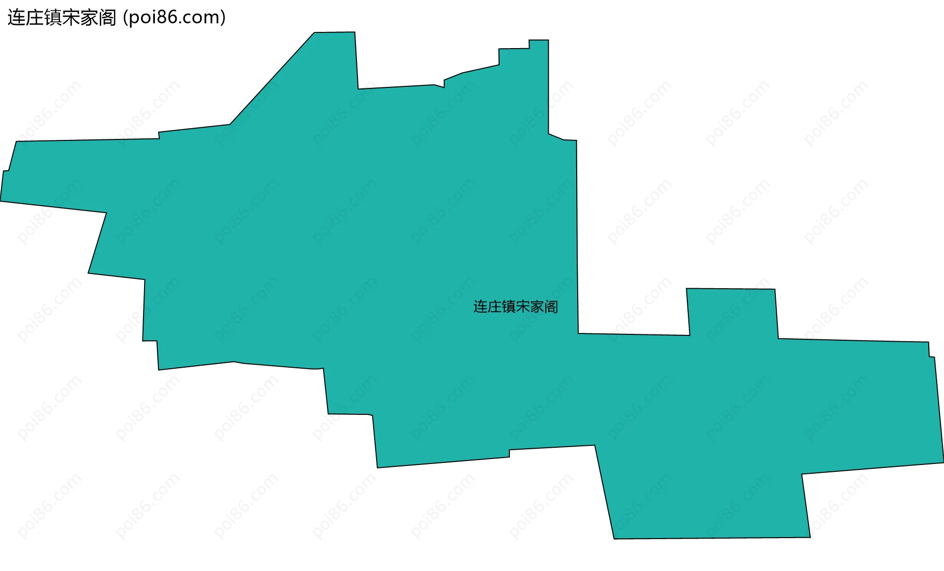 连庄镇宋家阁边界地图
