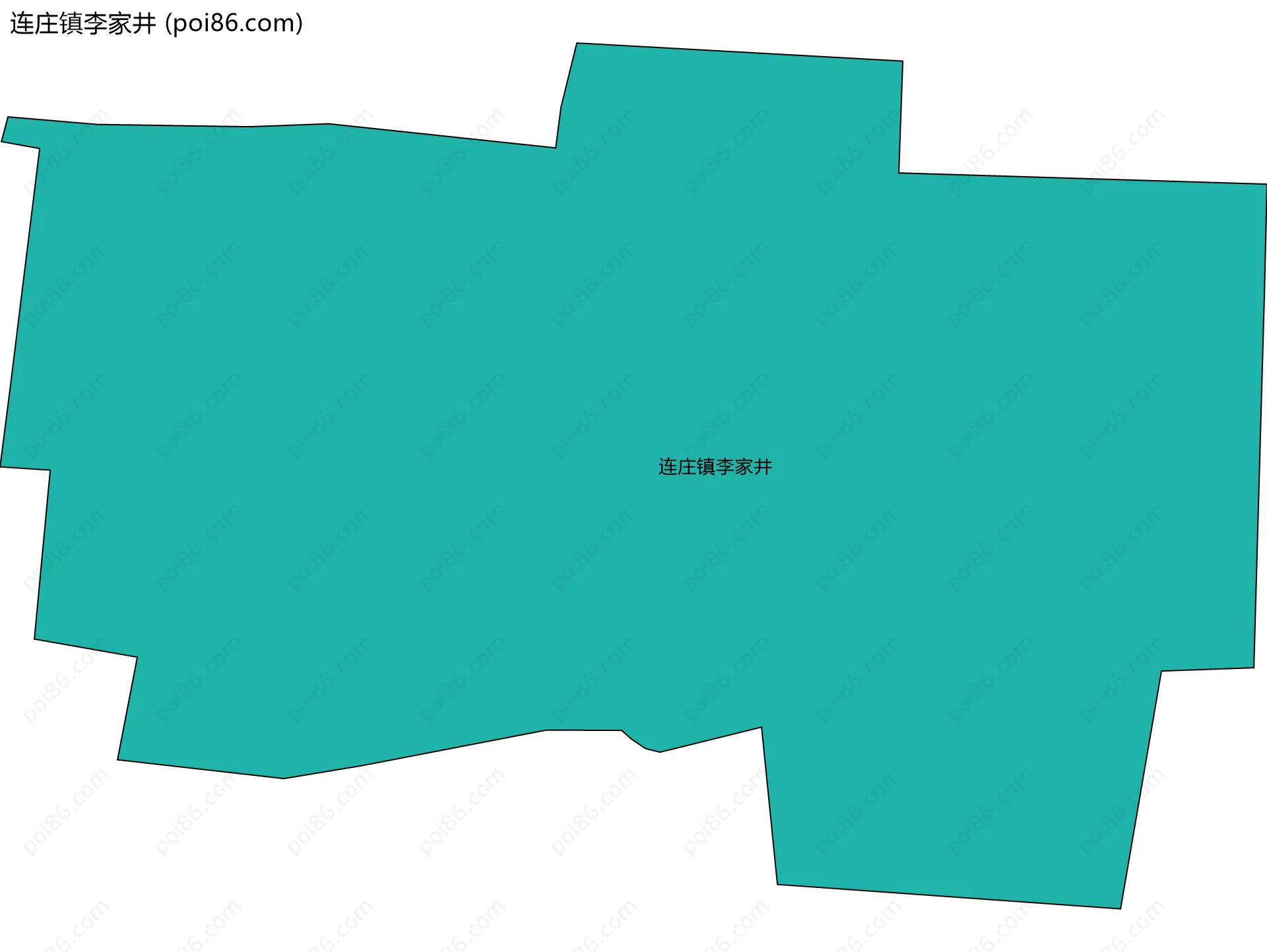 连庄镇李家井边界地图