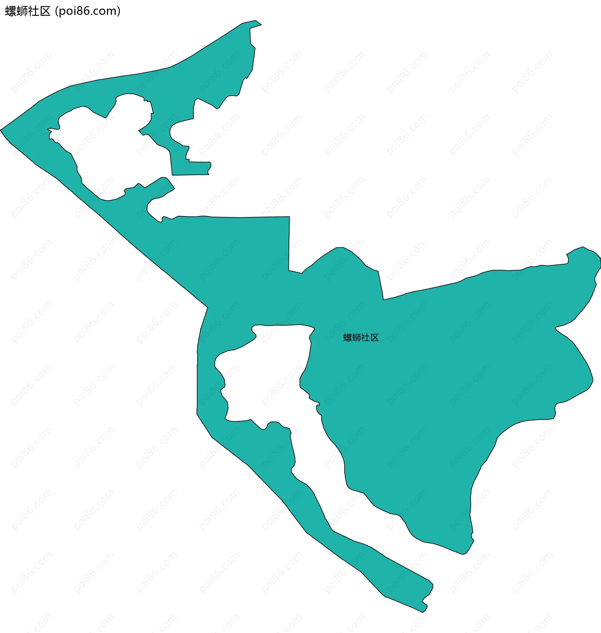 螺蛳社区边界地图