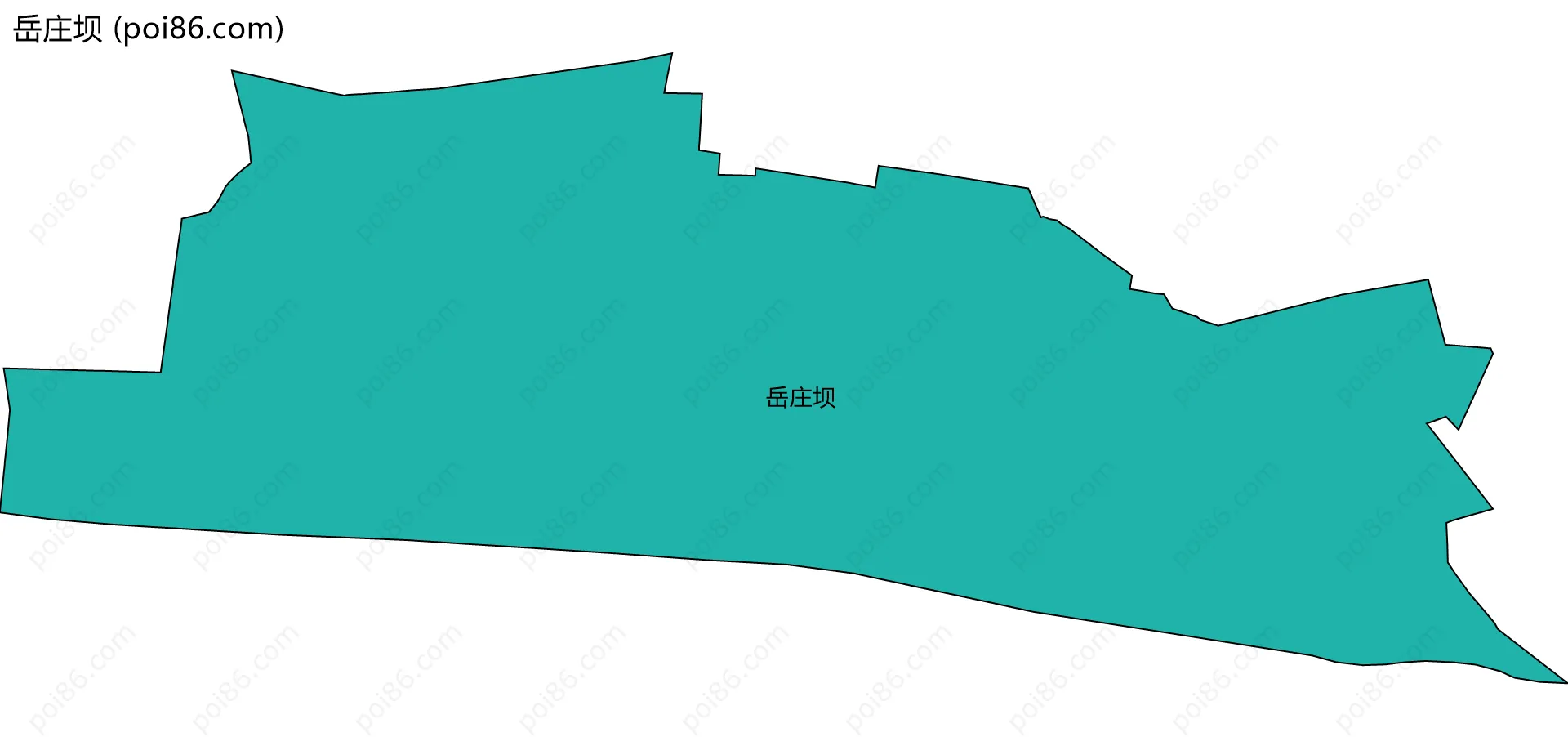 岳庄坝边界地图