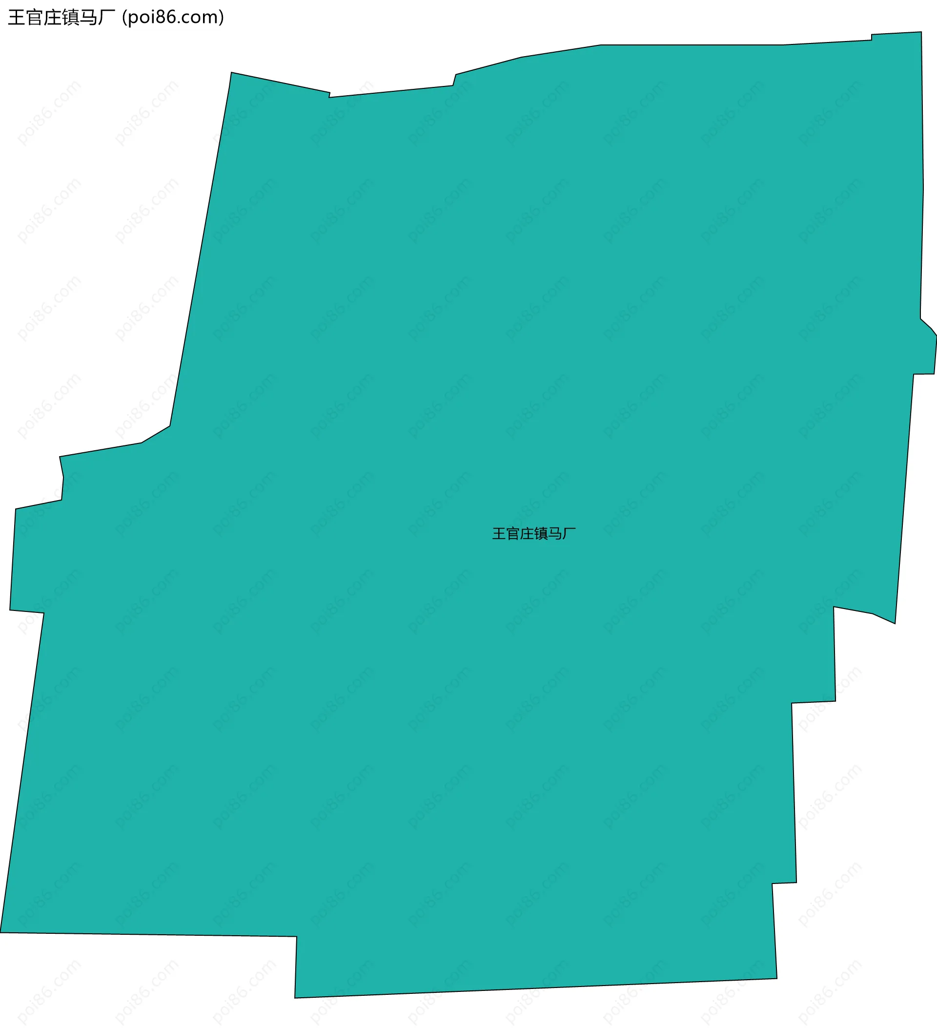 王官庄镇马厂边界地图