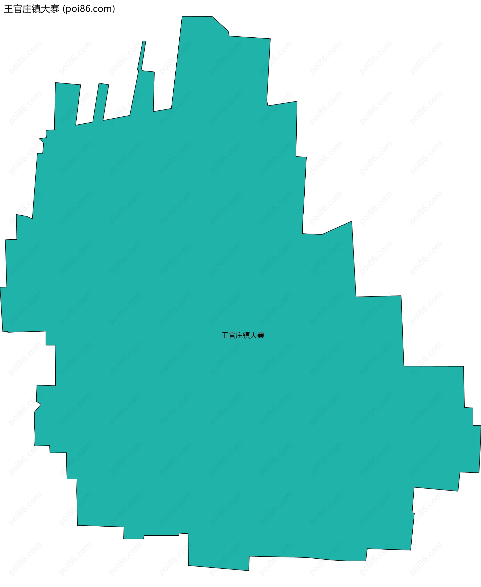 王官庄镇大寨边界地图