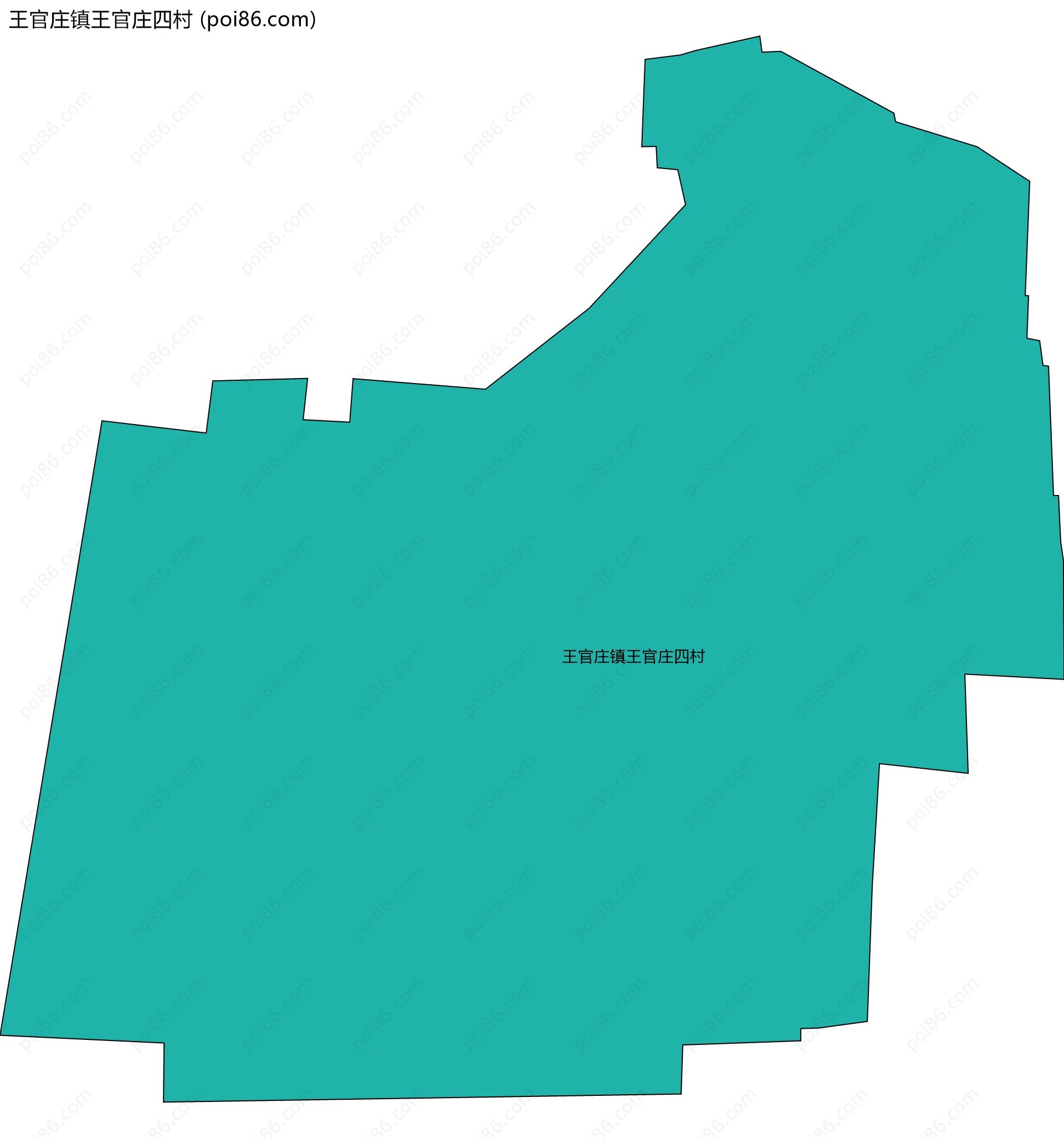 王官庄镇王官庄四村边界地图