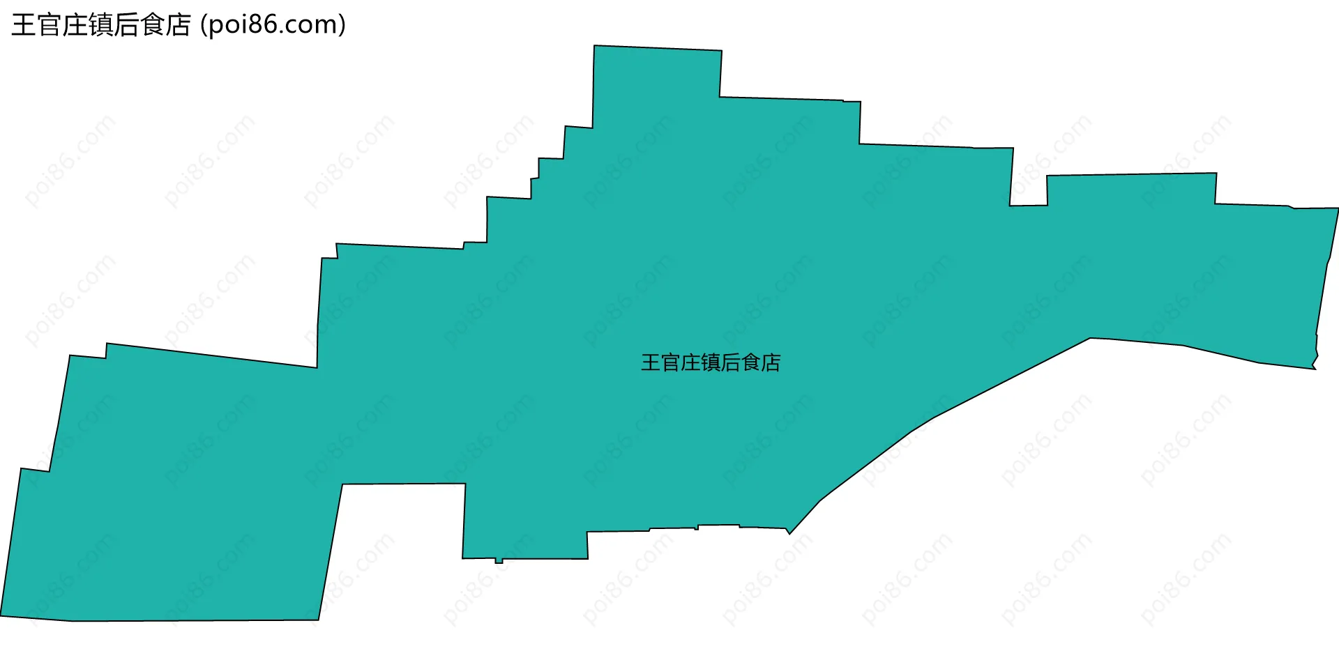 王官庄镇后食店边界地图