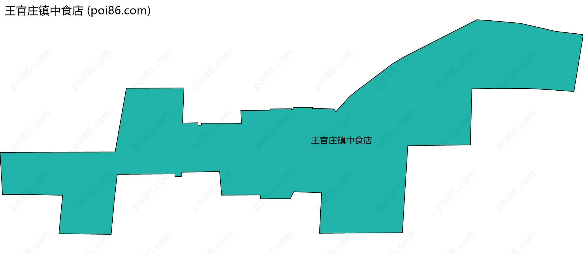 王官庄镇中食店边界地图