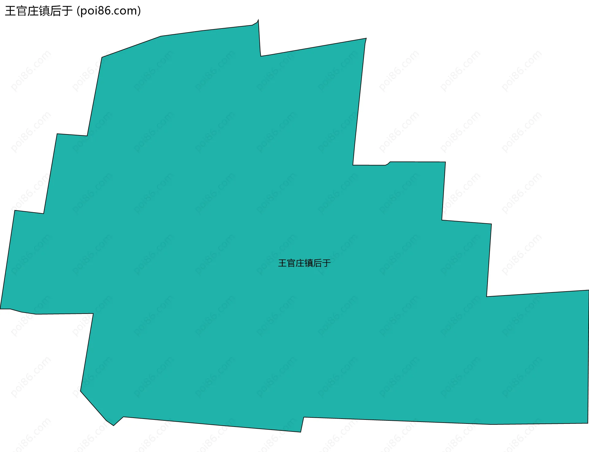王官庄镇后于边界地图