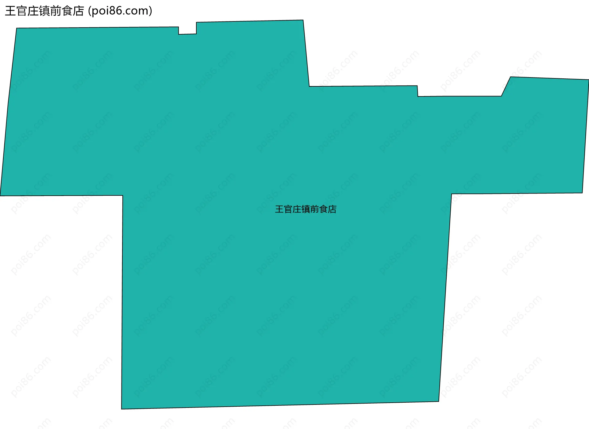 王官庄镇前食店边界地图