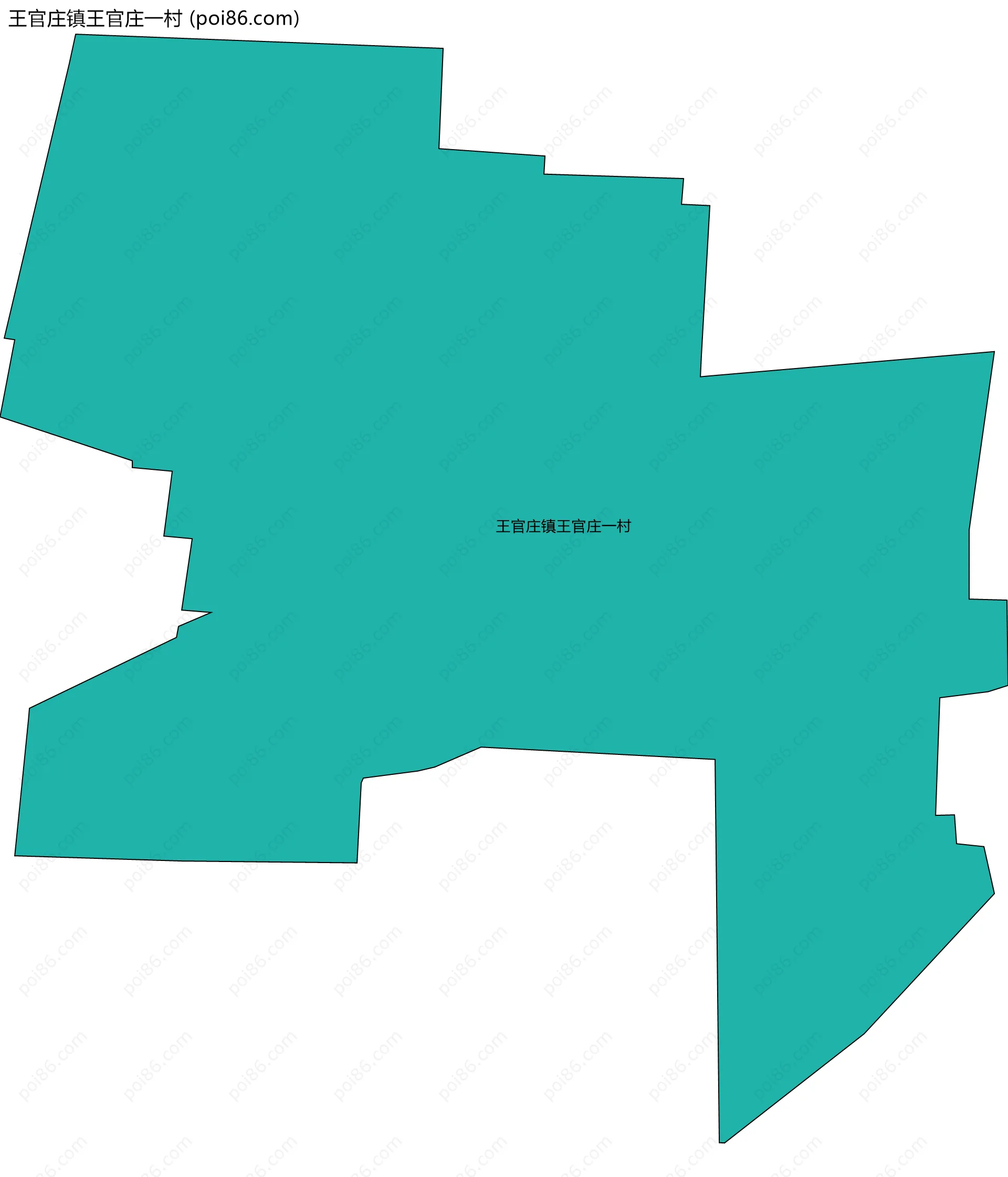王官庄镇王官庄一村边界地图