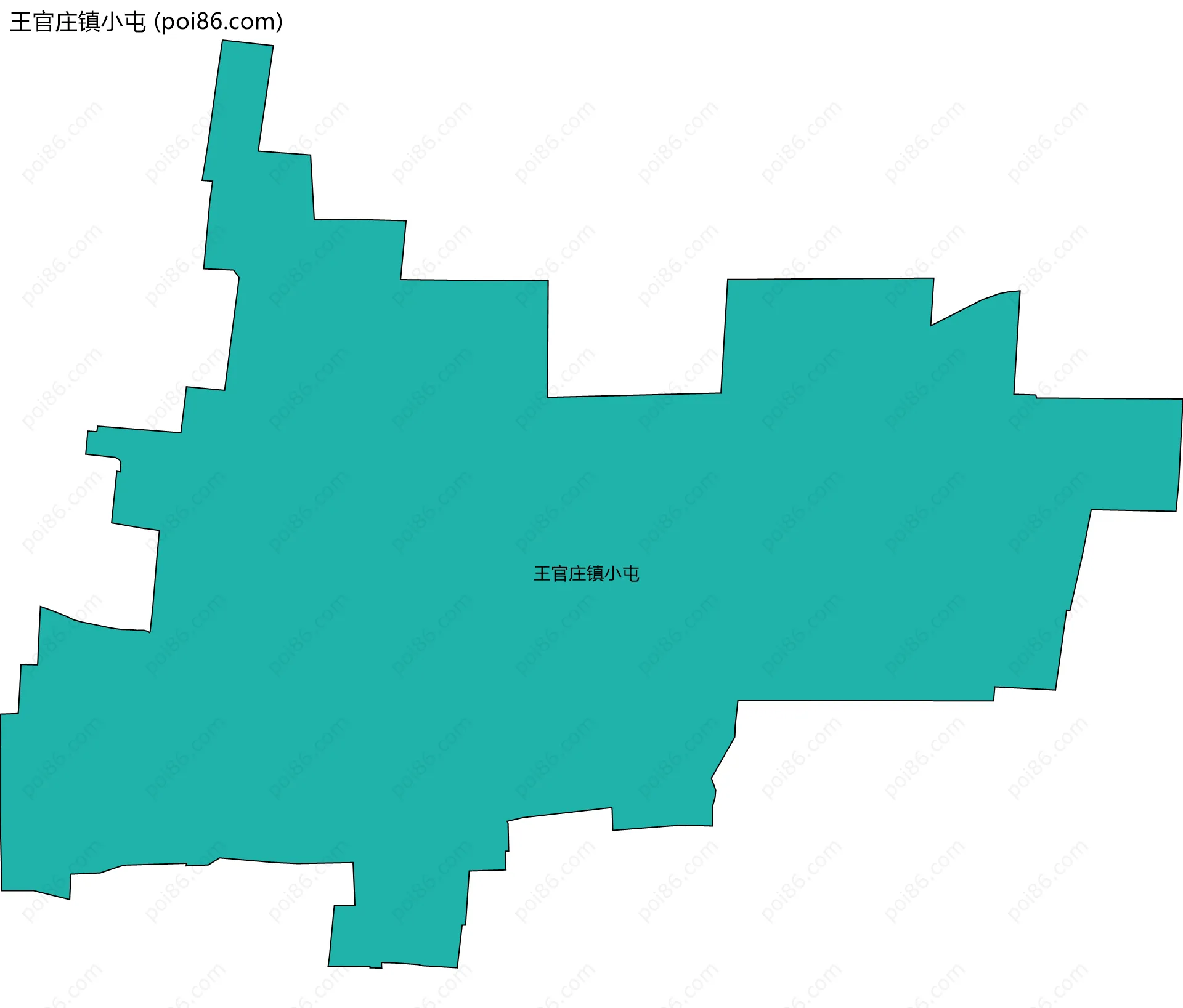 王官庄镇小屯边界地图