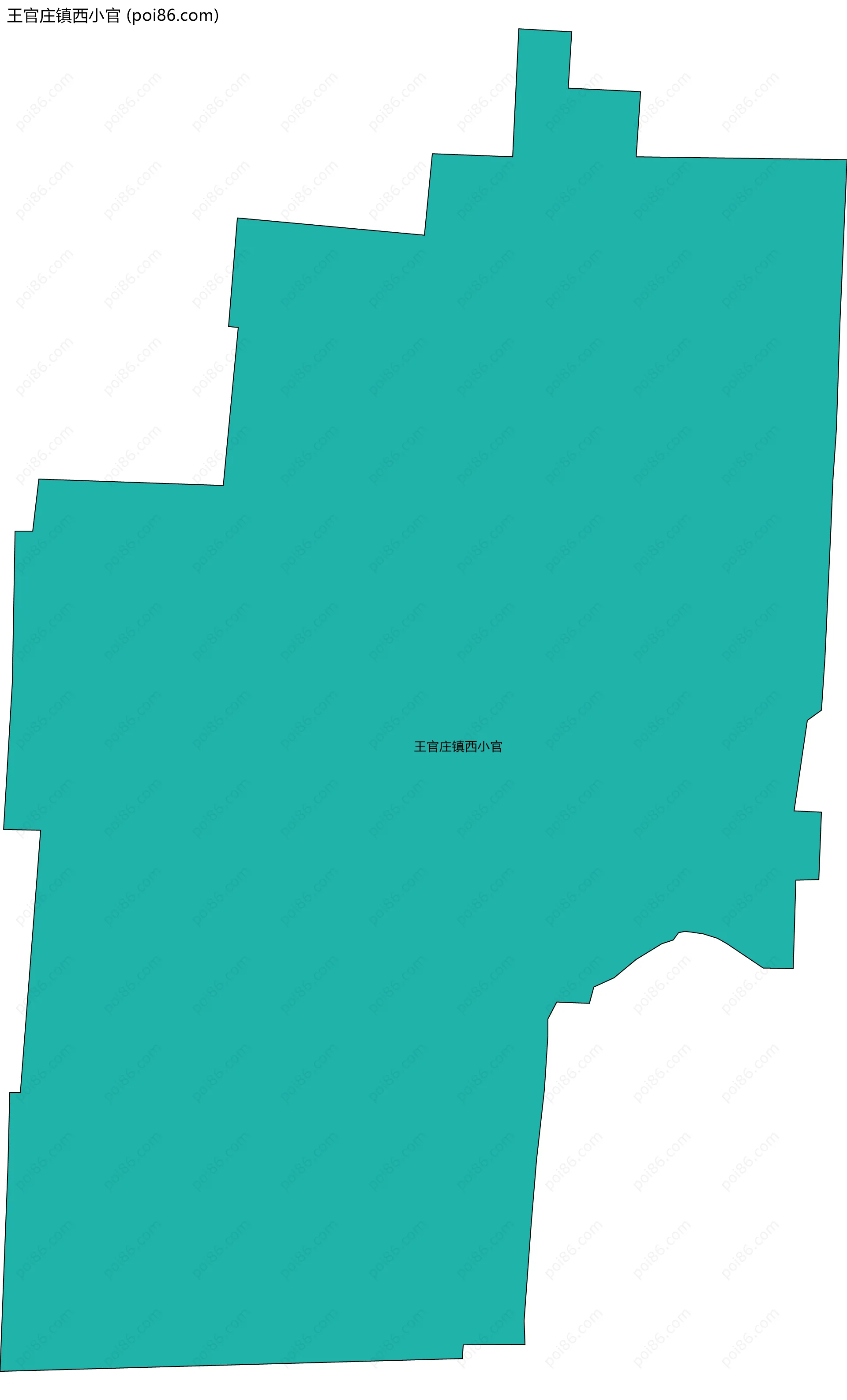 王官庄镇西小官边界地图