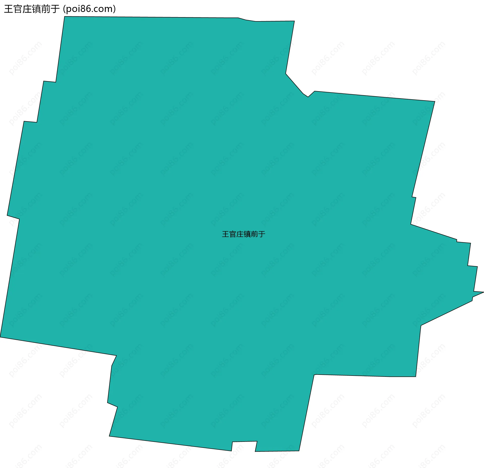 王官庄镇前于边界地图