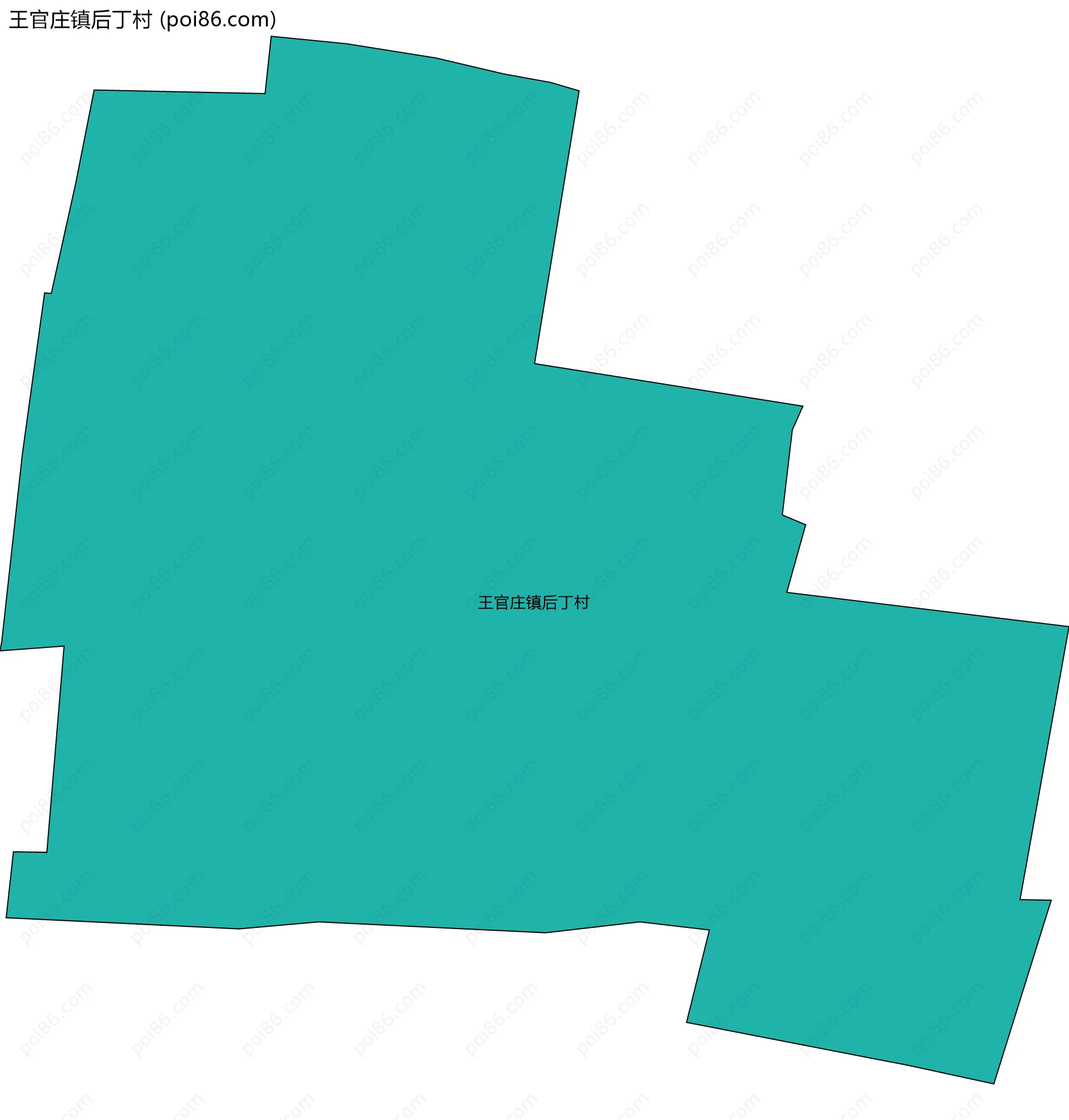 王官庄镇后丁村边界地图