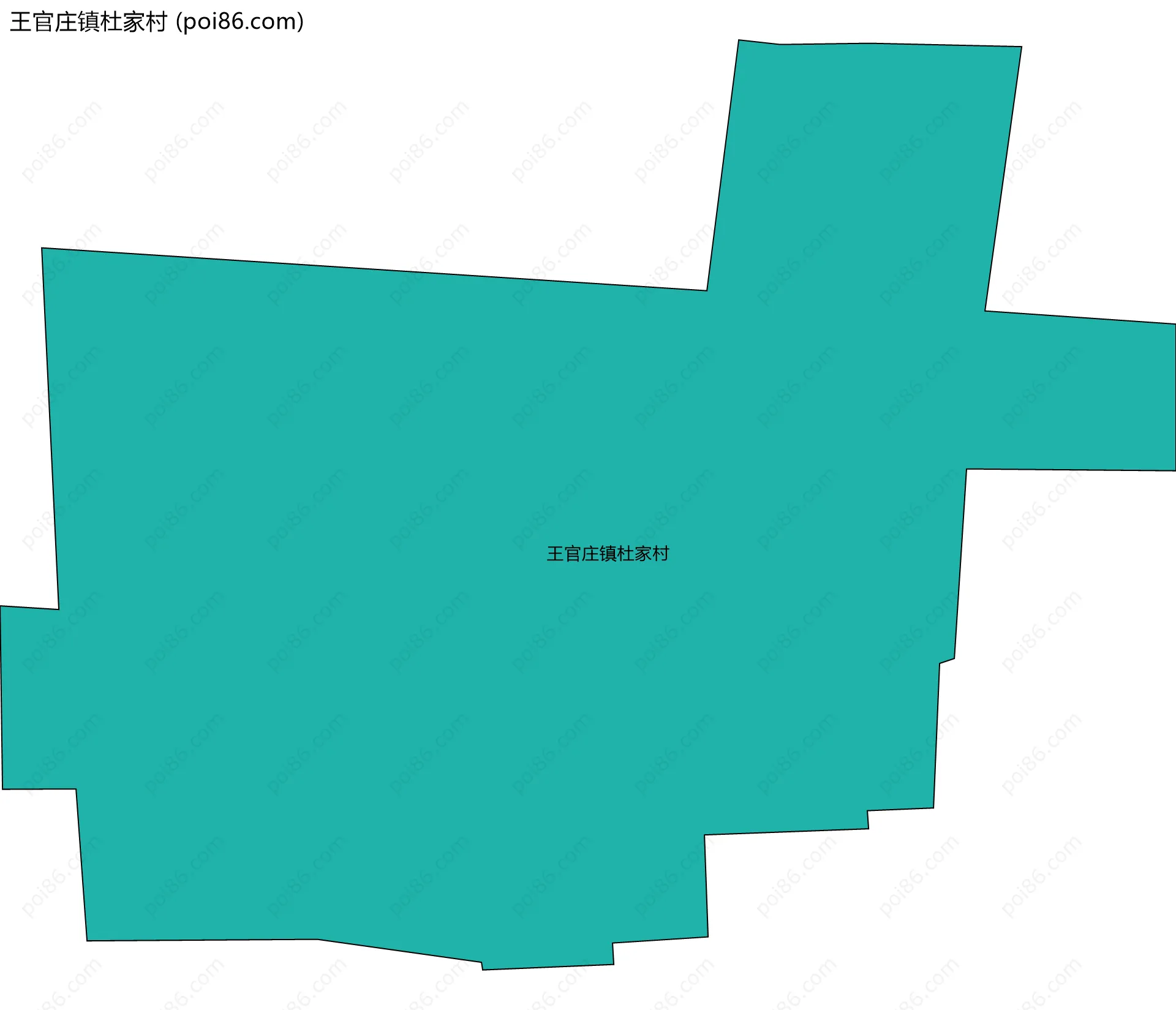 王官庄镇杜家村边界地图