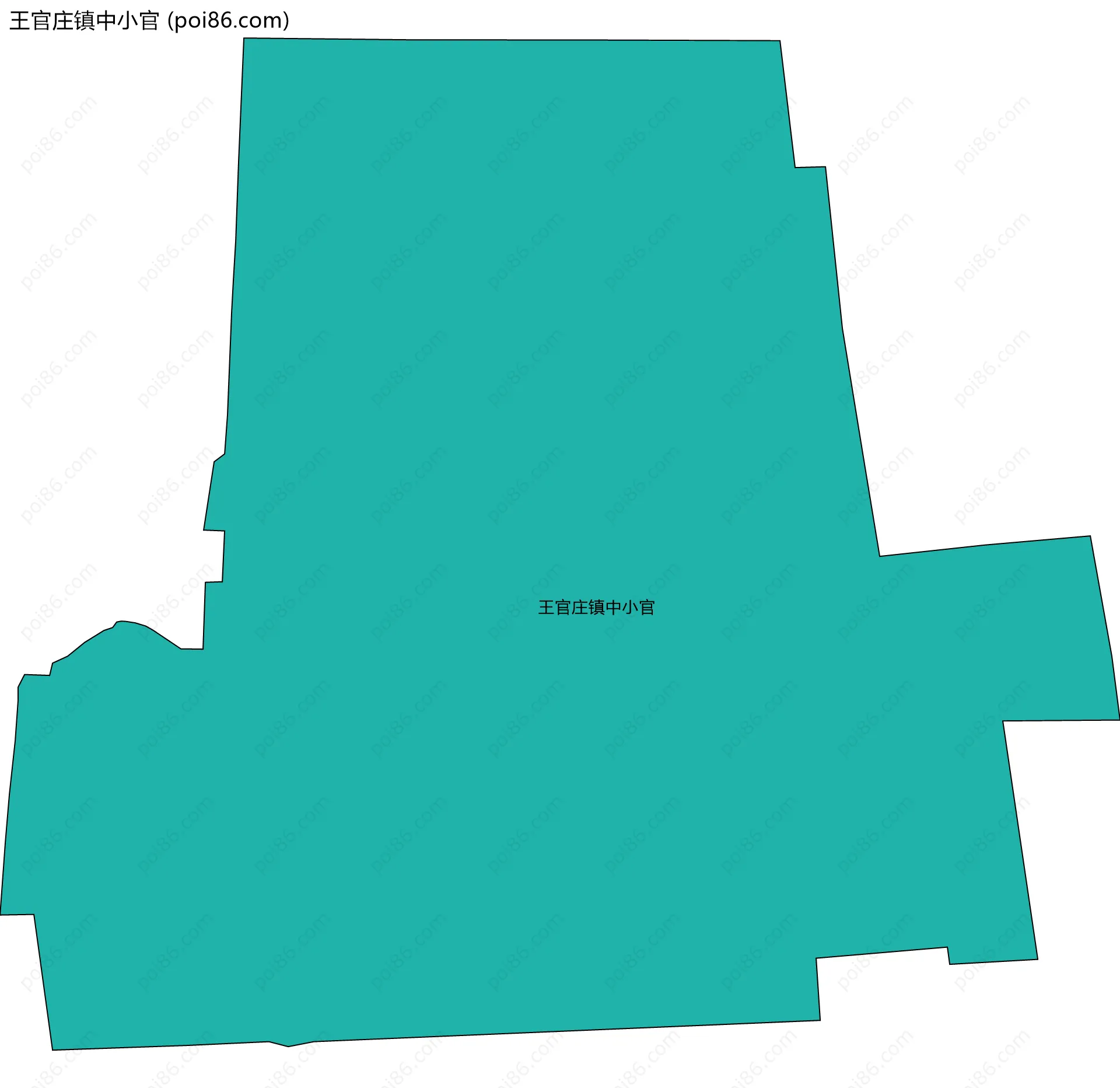 王官庄镇中小官边界地图