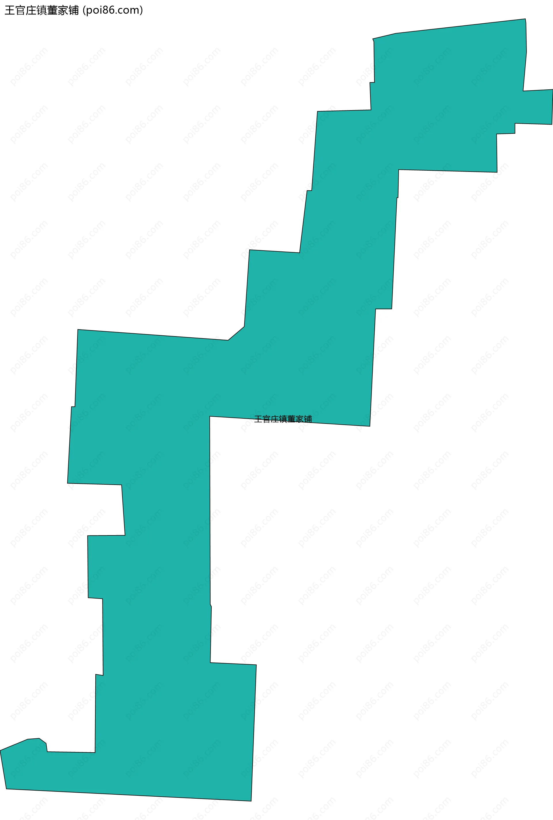 王官庄镇董家铺边界地图