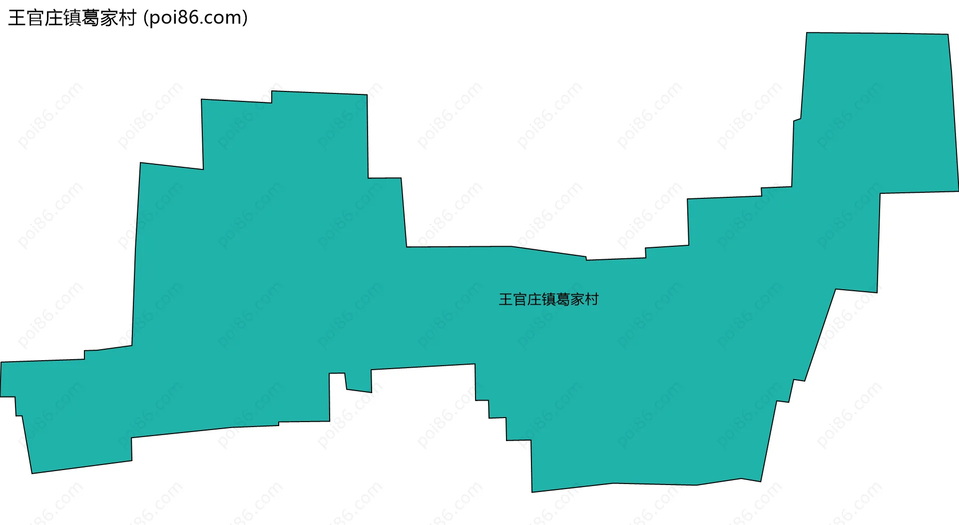 王官庄镇葛家村边界地图
