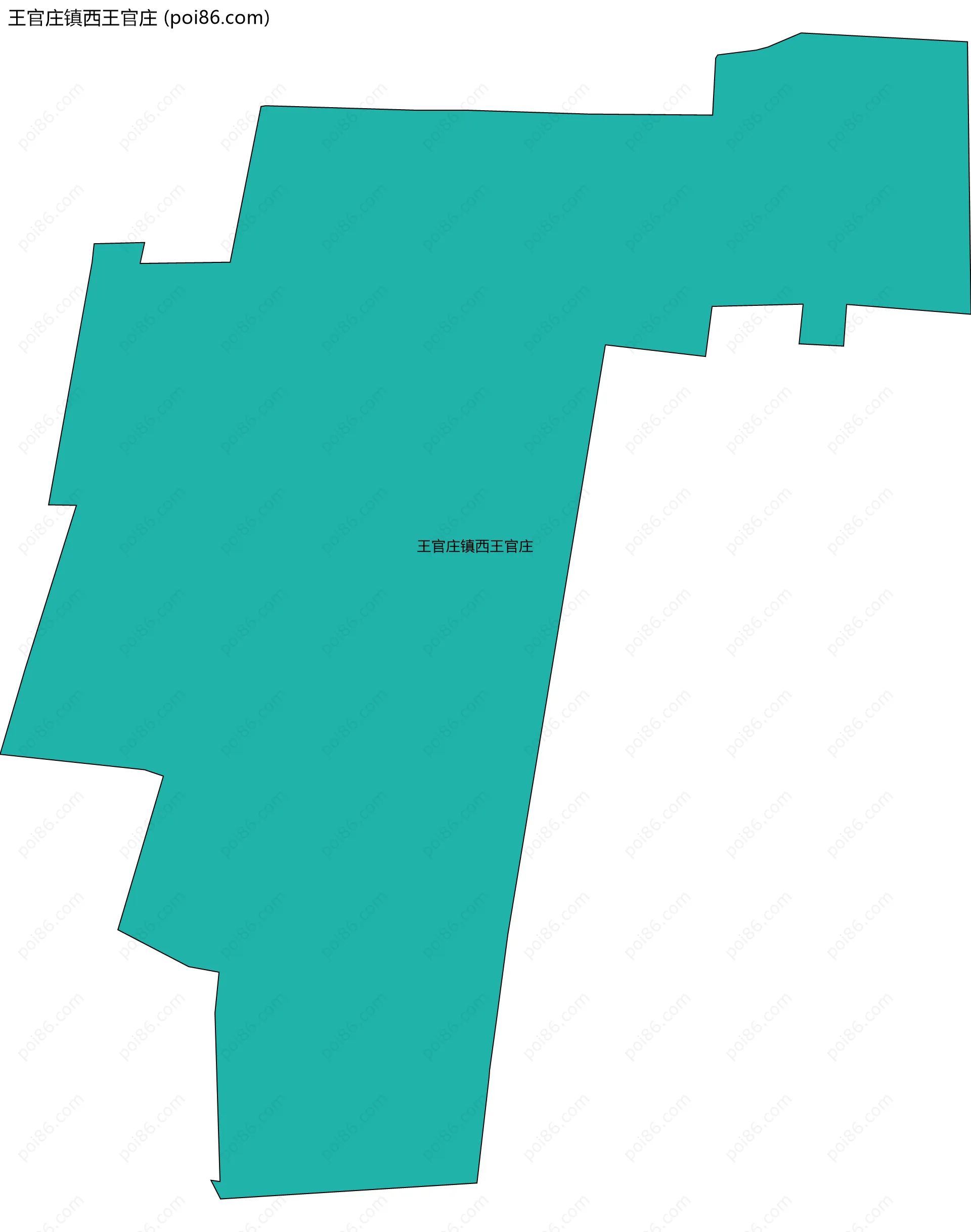 王官庄镇西王官庄边界地图