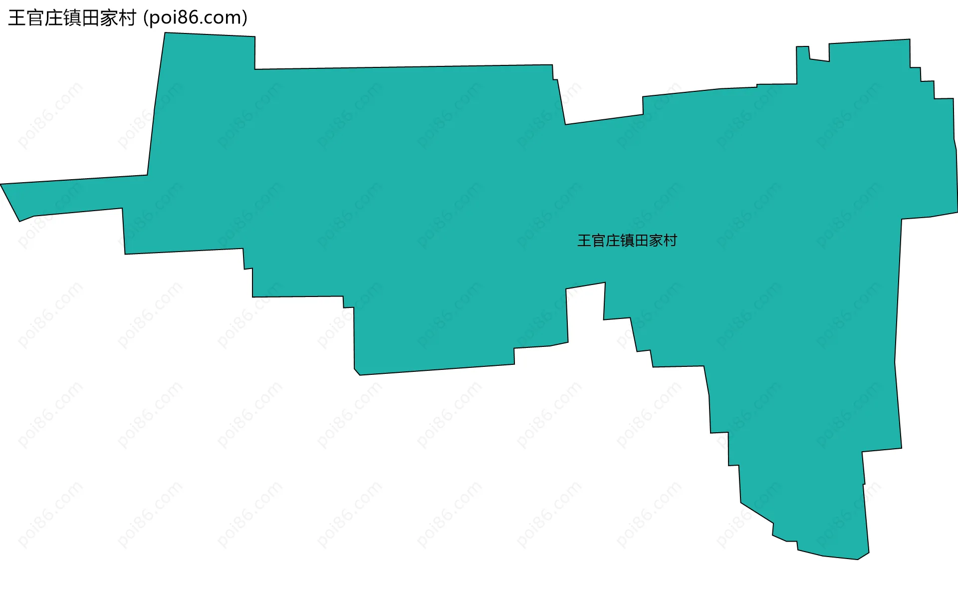 王官庄镇田家村边界地图