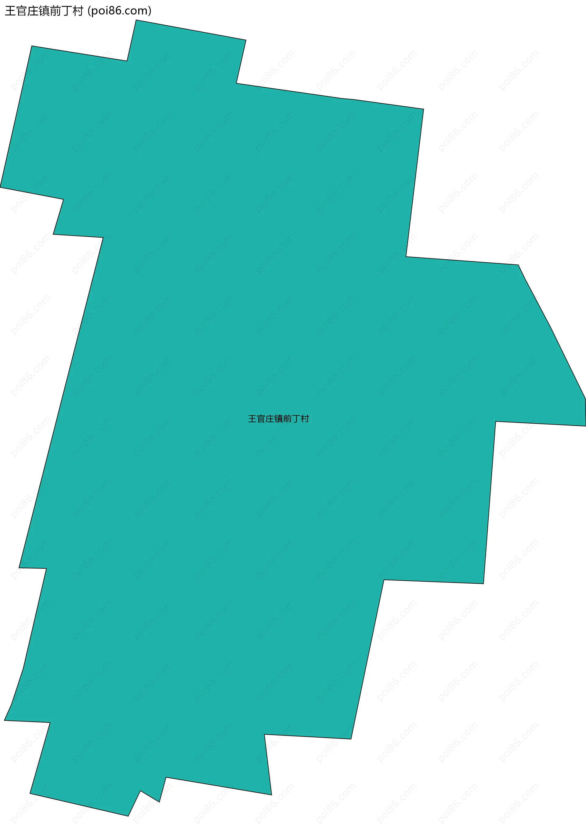 王官庄镇前丁村边界地图