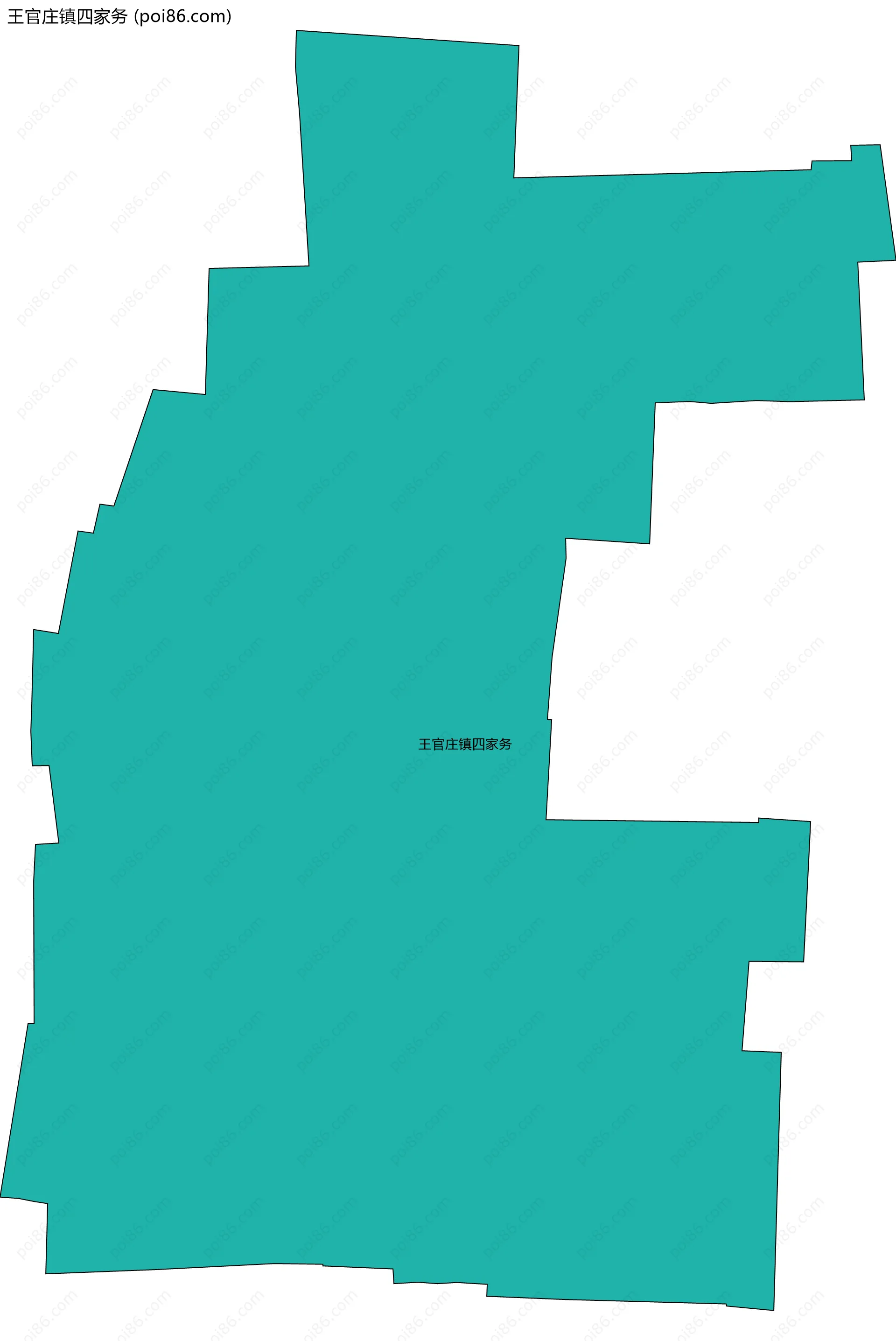 王官庄镇四家务边界地图
