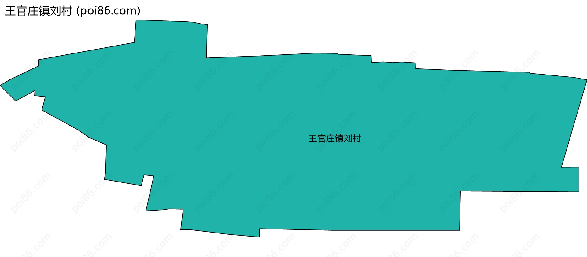 王官庄镇刘村边界地图