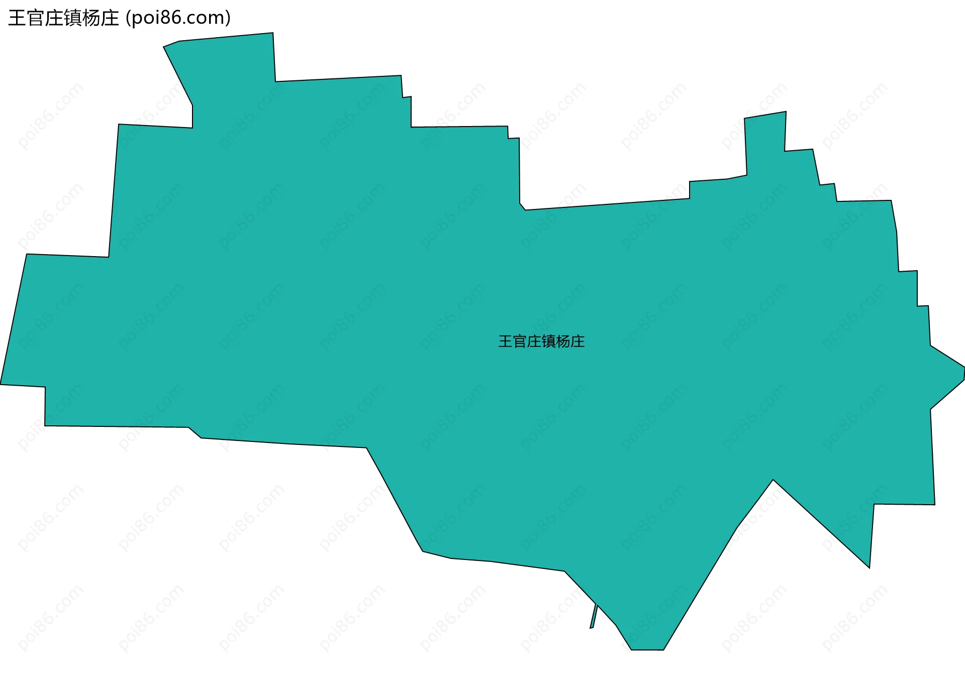王官庄镇杨庄边界地图
