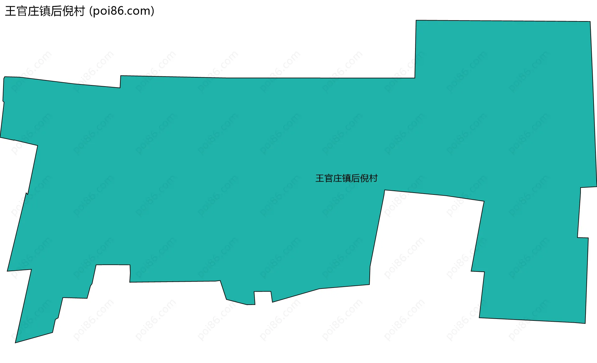 王官庄镇后倪村边界地图