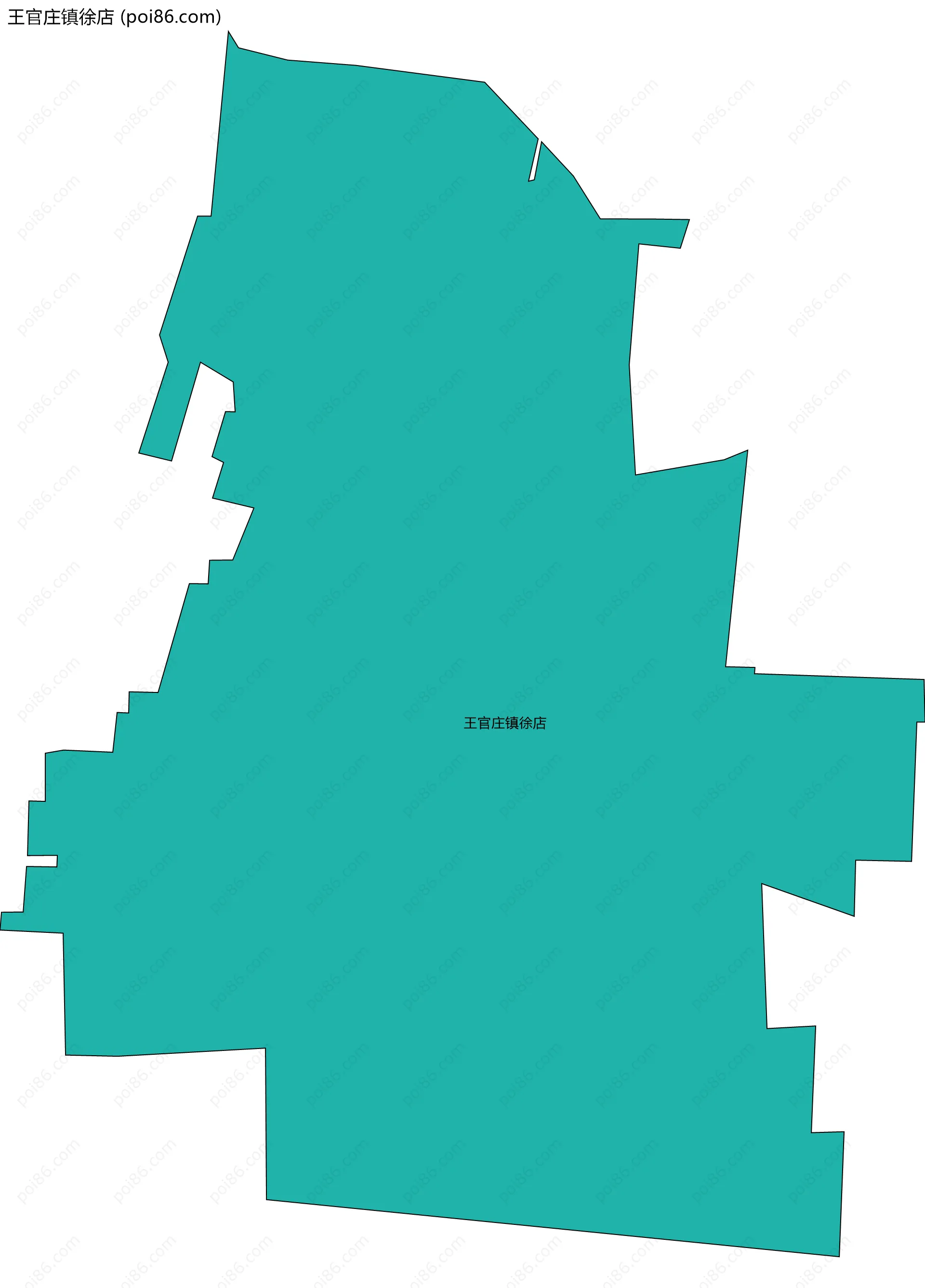 王官庄镇徐店边界地图