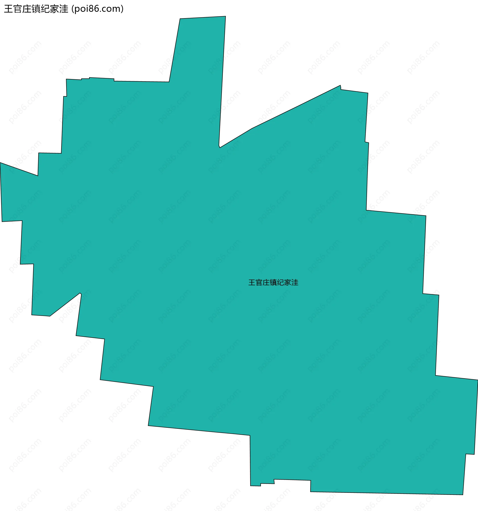 王官庄镇纪家洼边界地图