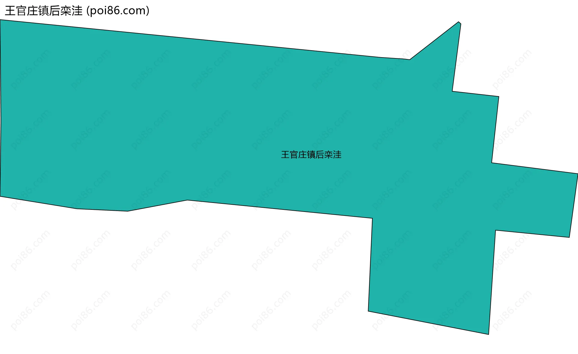 王官庄镇后栾洼边界地图