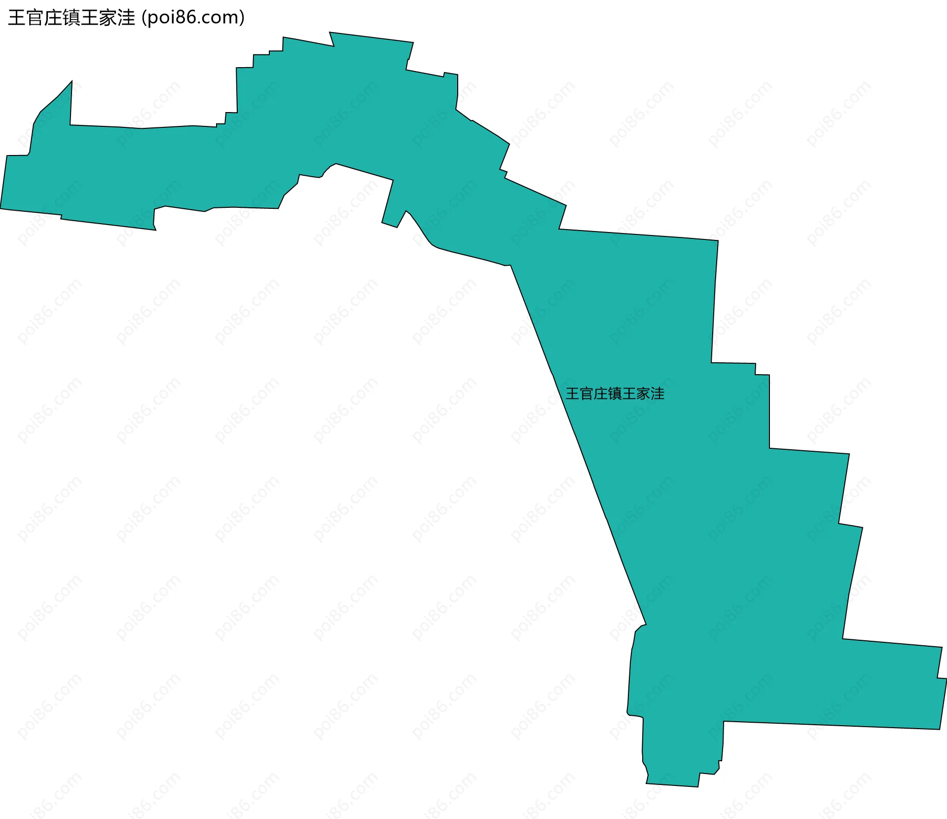 王官庄镇王家洼边界地图