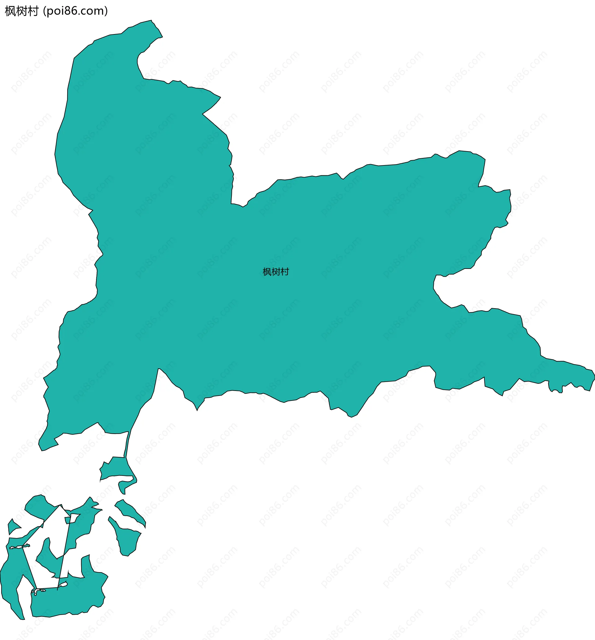 枫树村边界地图