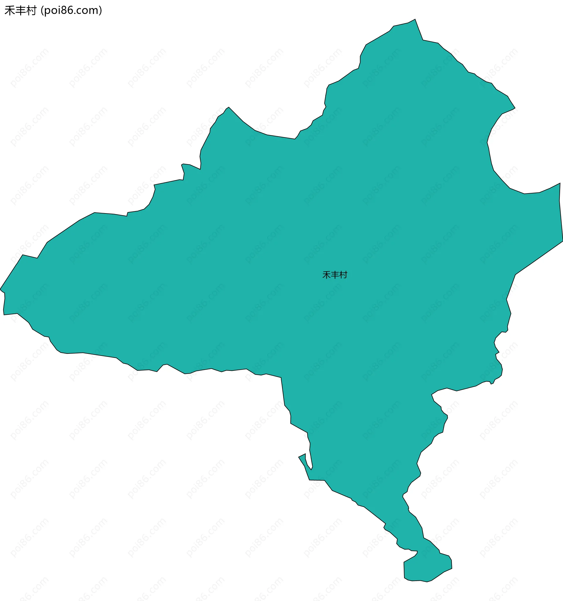禾丰村边界地图