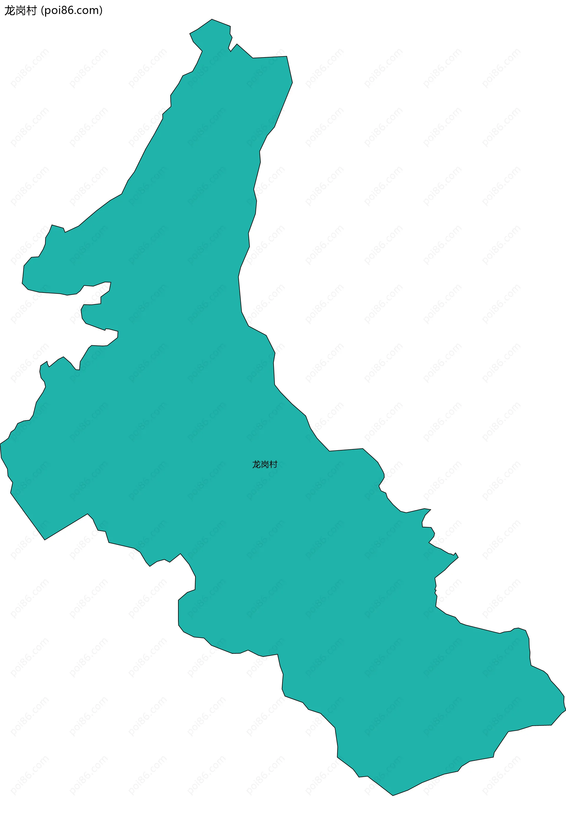 龙岗村边界地图